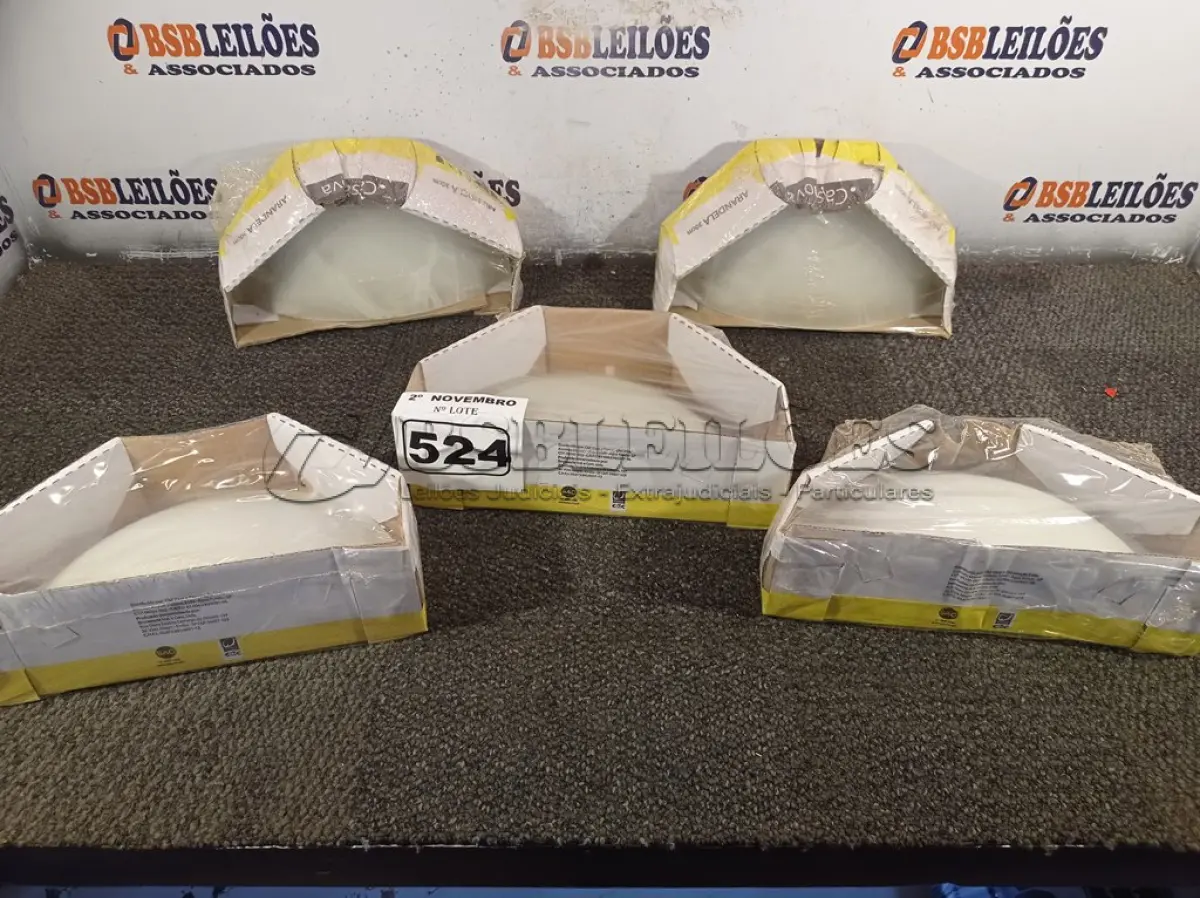 LOTE 524 - 04 ARANDELAS 30CM. (NO ESTADO) ATENÇÃO! FAZER A VISITAÇÃO ANTES DE ARREMATAR, NÃO SABEMOS SE FUNCIONA. LEILÃO NÃO TEM GARANTIA E NEM DEVOLUÇÃO, SUJEITO A POSSÍVEIS AVARIAS VISÍVEIS/OCULTAS E/OU AUSÊNCIA DE COMPONENTES.