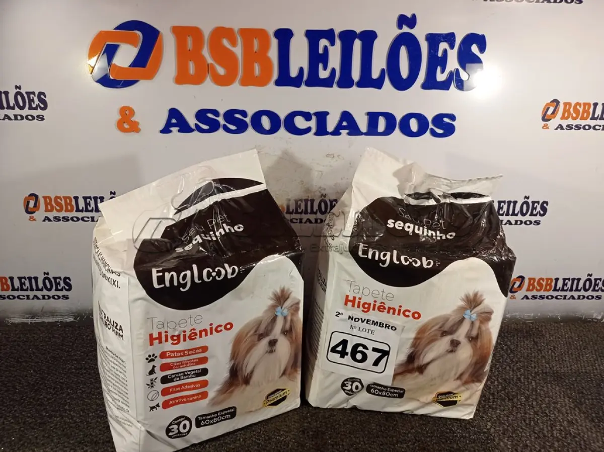 LOTE 467 - 02 PACOTES DE TAPETE HIGIÊNICO COM 30 UNIDADES. (NO ESTADO) ATENÇÃO! FAZER A VISITAÇÃO ANTES DE ARREMATAR, NÃO SABEMOS SE FUNCIONA. LEILÃO NÃO TEM GARANTIA E NEM DEVOLUÇÃO, SUJEITO A POSSÍVEIS AVARIAS VISÍVEIS/OCULTAS E/OU AUSÊNCIA DE COMPONENTES.