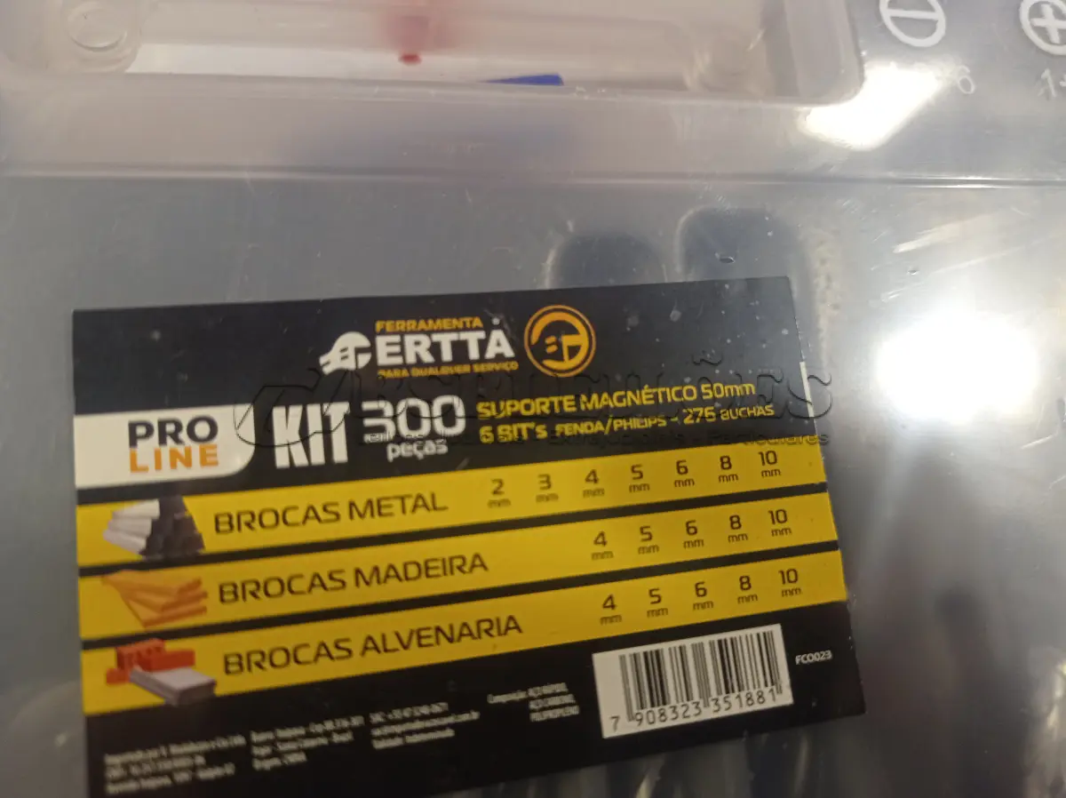 LOTE 165 - 01 KIT DE BROCAS. (NO ESTADO) ATENÇÃO! FAZER A VISITAÇÃO ANTES DE ARREMATAR, NÃO SABEMOS SE FUNCIONA. LEILÃO NÃO TEM GARANTIA E NEM DEVOLUÇÃO, SUJEITO A POSSÍVEIS AVARIAS VISÍVEIS/OCULTAS E/OU AUSÊNCIA DE COMPONENTES.