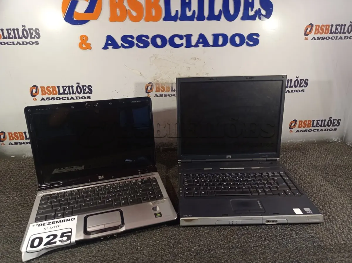 LOTE 025 - 02 NOTEBOOK’S MARCAS E MODELOS DIVERSOS. (NO ESTADO) ATENÇÃO! FAZER A VISITAÇÃO ANTES DE ARREMATAR, NÃO SABEMOS SE FUNCIONA. LEILÃO NÃO TEM GARANTIA E NEM DEVOLUÇÃO, SUJEITO A POSSÍVEIS AVARIAS VISÍVEIS/OCULTAS E/OU AUSÊNCIA DE COMPONENTES.