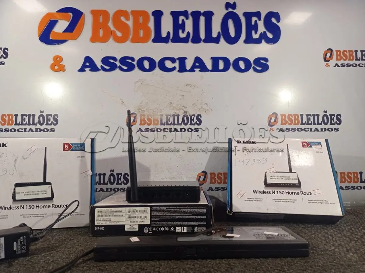 LOTE 065 - 03 ROTEADORES D’LINK DIR-600 E 01 DETECTOR DE METAIS. (NO ESTADO) ATENÇÃO! FAZER A VISITAÇÃO ANTES DE ARREMATAR, NÃO SABEMOS SE FUNCIONA. LEILÃO NÃO TEM GARANTIA E NEM DEVOLUÇÃO, SUJEITO A POSSÍVEIS AVARIAS VISÍVEIS/OCULTAS E/OU AUSÊNCIA DE COMPONENTES.