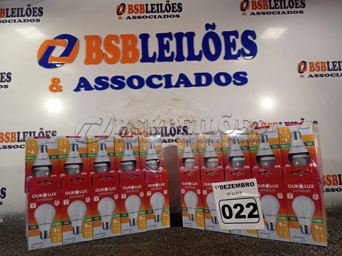 LOTE 022 - 20 LÂMPADAS DE LED 9W SOQUETE E22. (NO ESTADO) ATENÇÃO! FAZER A VISITAÇÃO ANTES DE ARREMATAR, NÃO SABEMOS SE FUNCIONA. LEILÃO NÃO TEM GARANTIA E NEM DEVOLUÇÃO, SUJEITO A POSSÍVEIS AVARIAS VISÍVEIS/OCULTAS E/OU AUSÊNCIA DE COMPONENTES.