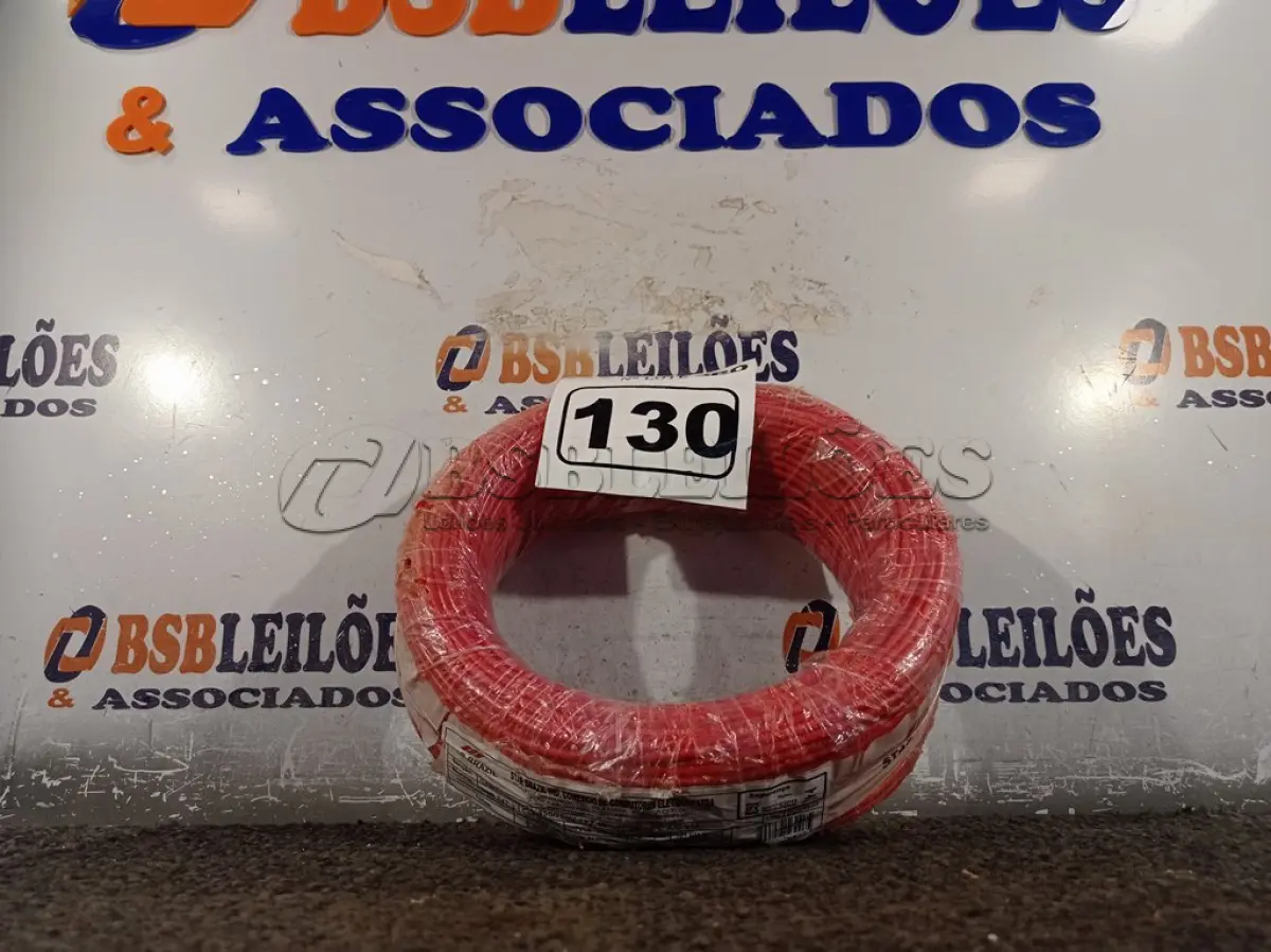 LOTE 130 - 01 ROLO DE CABO FLEXÍVEL 100M 1X2,5MM NA COR VERMELHA(NOVO). (NO ESTADO) ATENÇÃO! FAZER A VISITAÇÃO ANTES DE ARREMATAR, NÃO SABEMOS SE FUNCIONA. LEILÃO NÃO TEM GARANTIA E NEM DEVOLUÇÃO, SUJEITO A POSSÍVEIS AVARIAS VISÍVEIS/OCULTAS E/OU AUSÊNCIA DE COMPONENTES.