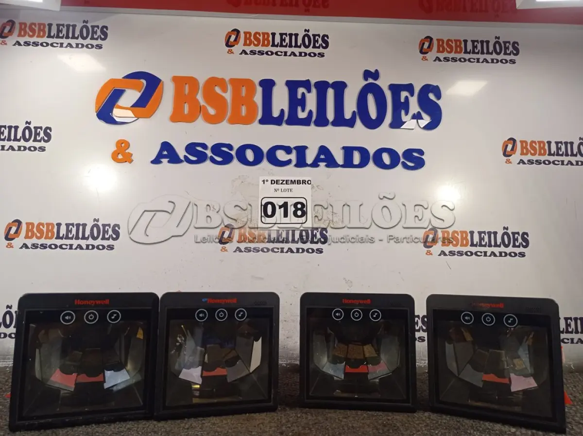 LOTE 018 - 04 LEITORES DE CÓDIGO DE BARRAS. (NO ESTADO) ATENÇÃO! FAZER A VISITAÇÃO ANTES DE ARREMATAR, NÃO SABEMOS SE FUNCIONA. LEILÃO NÃO TEM GARANTIA E NEM DEVOLUÇÃO, SUJEITO A POSSÍVEIS AVARIAS VISÍVEIS/OCULTAS E/OU AUSÊNCIA DE COMPONENTES.