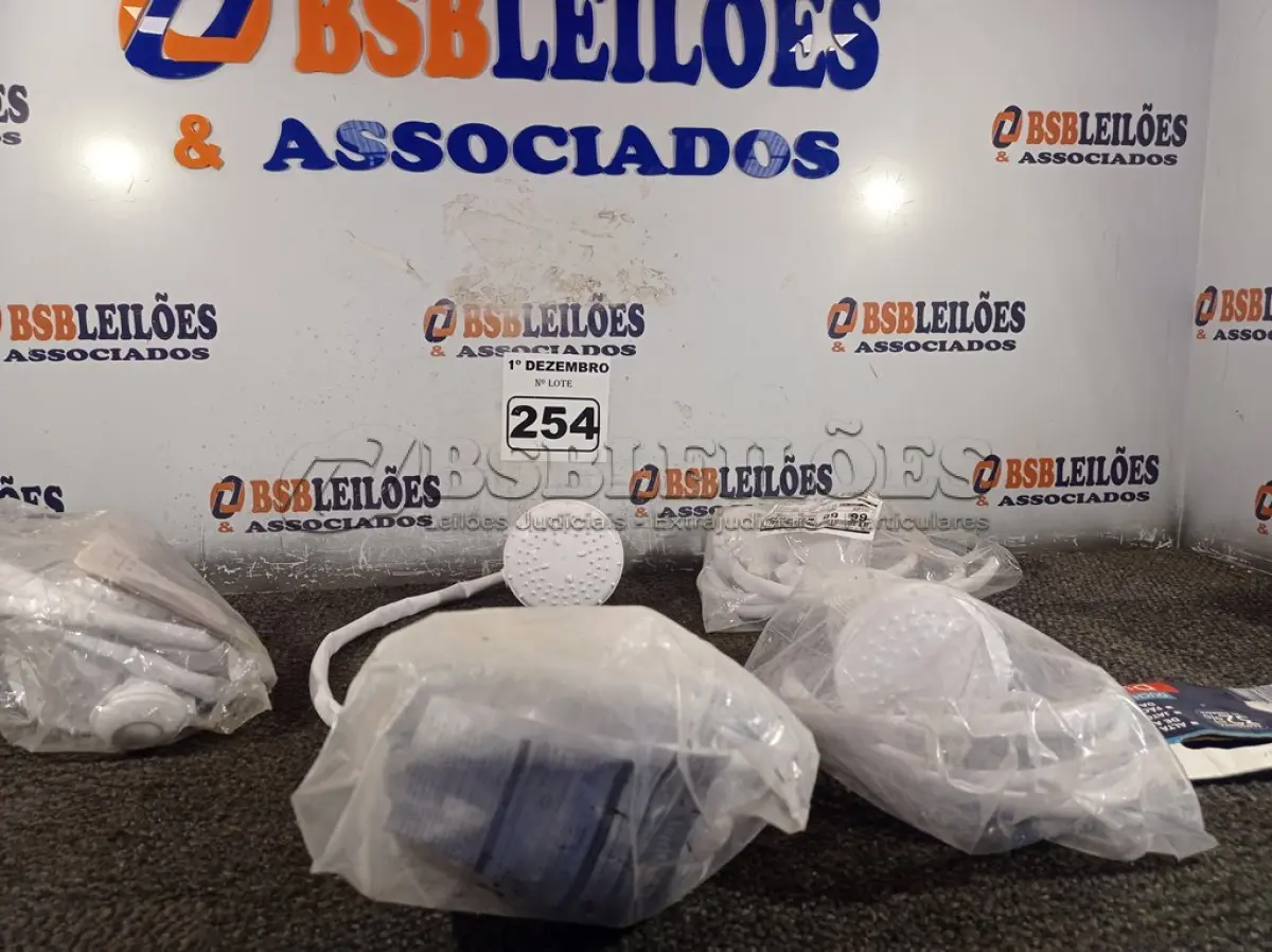 LOTE 254 - 05 CHUVEIROS MARCAS E MODELOS DIVERSOS. (NO ESTADO) ATENÇÃO! FAZER A VISITAÇÃO ANTES DE ARREMATAR, NÃO SABEMOS SE FUNCIONA. LEILÃO NÃO TEM GARANTIA E NEM DEVOLUÇÃO, SUJEITO A POSSÍVEIS AVARIAS VISÍVEIS/OCULTAS E/OU AUSÊNCIA DE COMPONENTES.