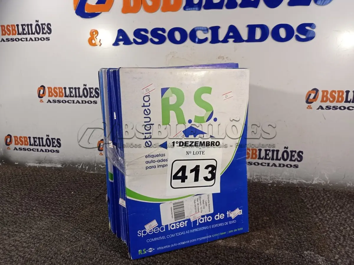 LOTE 413 - 01 LOTE COM VÁRIOS PACOTES DE ETIQUETAS ADESIVAS. (NO ESTADO) ATENÇÃO! FAZER A VISITAÇÃO ANTES DE ARREMATAR, NÃO SABEMOS SE FUNCIONA. LEILÃO NÃO TEM GARANTIA E NEM DEVOLUÇÃO, SUJEITO A POSSÍVEIS AVARIAS VISÍVEIS/OCULTAS E/OU AUSÊNCIA DE COMPONENTES.