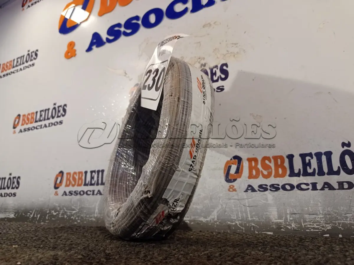 LOTE 230 - 01 ROLO DE CABO FLEXÍVEL 100M 1X2,5MM NA COR CINZA(NOVO). (NO ESTADO) ATENÇÃO! FAZER A VISITAÇÃO ANTES DE ARREMATAR, NÃO SABEMOS SE FUNCIONA. LEILÃO NÃO TEM GARANTIA E NEM DEVOLUÇÃO, SUJEITO A POSSÍVEIS AVARIAS VISÍVEIS/OCULTAS E/OU AUSÊNCIA DE COMPONENTES.