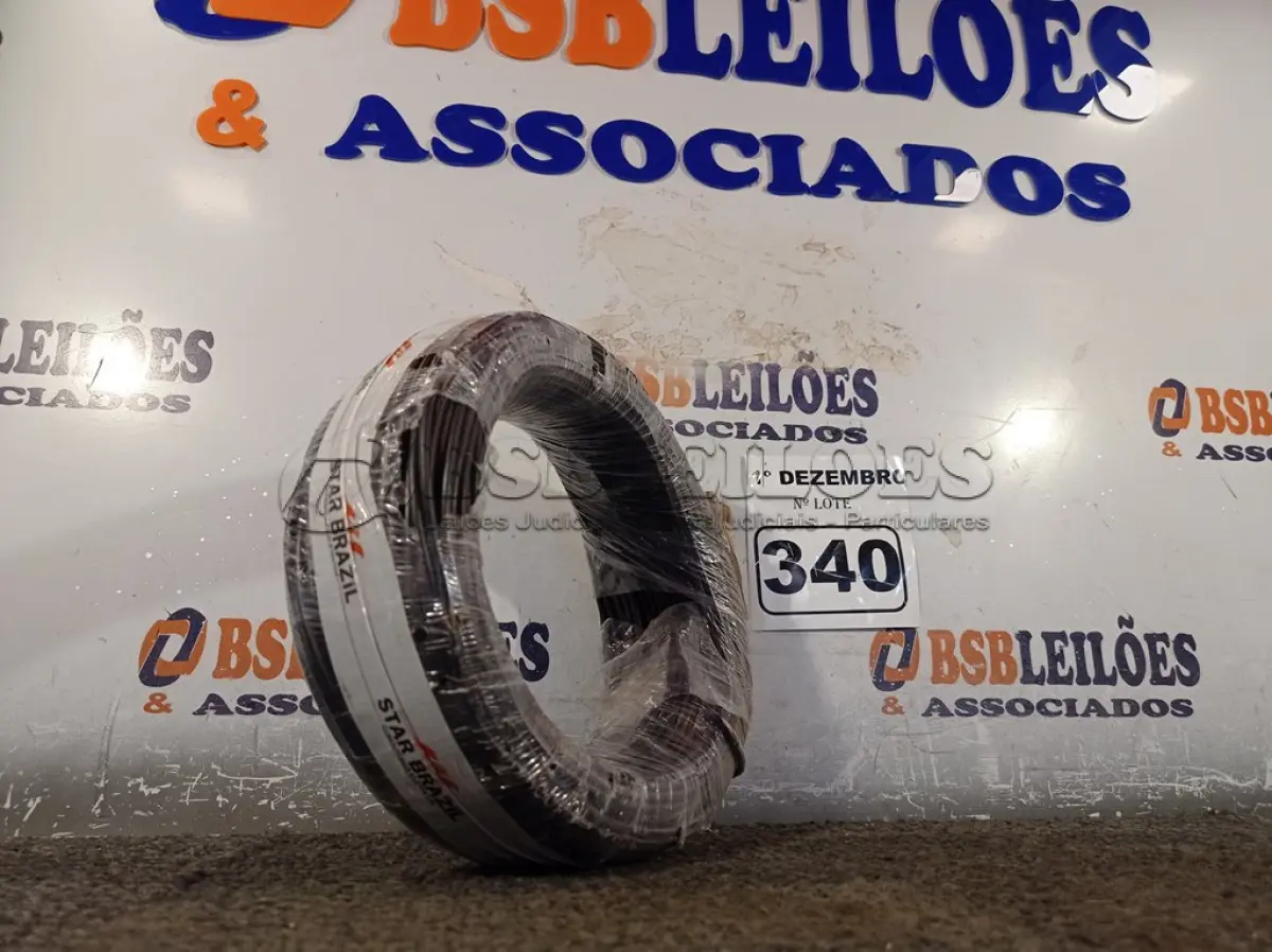 LOTE 340 - 01 ROLO DE CABO FLEXÍVEL 100M 1X2,5MM NA COR PRETA(NOVO). (NO ESTADO) ATENÇÃO! FAZER A VISITAÇÃO ANTES DE ARREMATAR, NÃO SABEMOS SE FUNCIONA. LEILÃO NÃO TEM GARANTIA E NEM DEVOLUÇÃO, SUJEITO A POSSÍVEIS AVARIAS VISÍVEIS/OCULTAS E/OU AUSÊNCIA DE COMPONENTES.