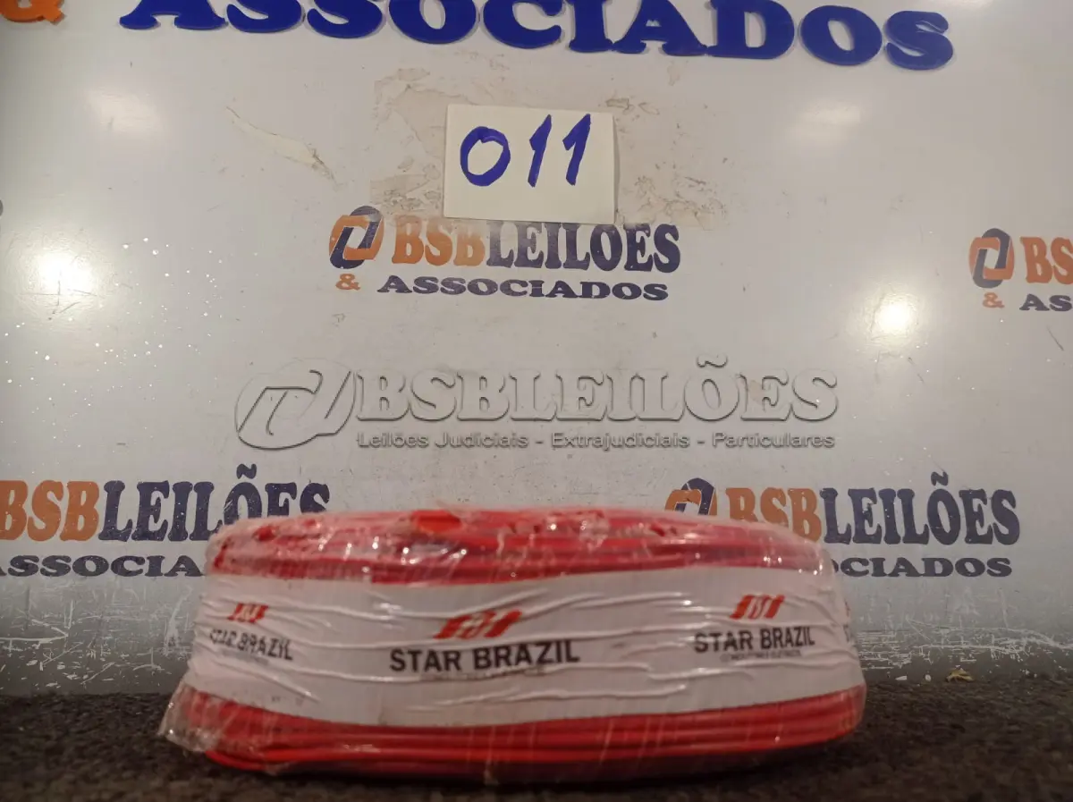 LOTE 011 - 01 ROLO DE CABO FLEXÍVEL 100M 1X2,5MM COR VERMELHO STAR BRAZIL COM SELO INMETRO. (NOVO). (NO ESTADO, NÃO SABEMOS SE FUNCIONA. LEILÃO NÃO TEM GARANTIA E NEM DEVOLUÇÃO).