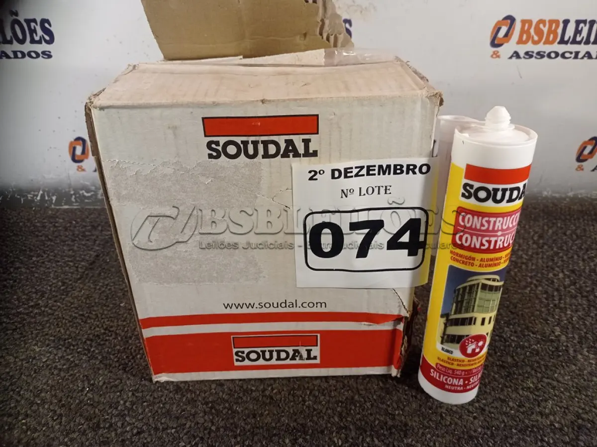 LOTE 074 - 12 TUBOS DE SILICONE NEUTRO PARA CONSTRUÇÃO 340G BRANCO. (NO ESTADO) ATENÇÃO! FAZER A VISITAÇÃO ANTES DE ARREMATAR, NÃO SABEMOS SE FUNCIONA. LEILÃO NÃO TEM GARANTIA E NEM DEVOLUÇÃO, SUJEITO A POSSÍVEIS AVARIAS VISÍVEIS/OCULTAS E/OU AUSÊNCIA DE COMPONENTES.