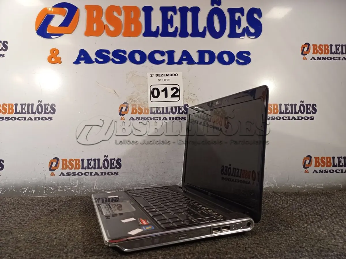 LOTE 012 - 01 NOTEBOOK MARCA HP. (NO ESTADO) ATENÇÃO! FAZER A VISITAÇÃO ANTES DE ARREMATAR, NÃO SABEMOS SE FUNCIONA. LEILÃO NÃO TEM GARANTIA E NEM DEVOLUÇÃO, SUJEITO A POSSÍVEIS AVARIAS VISÍVEIS/OCULTAS E/OU AUSÊNCIA DE COMPONENTES.