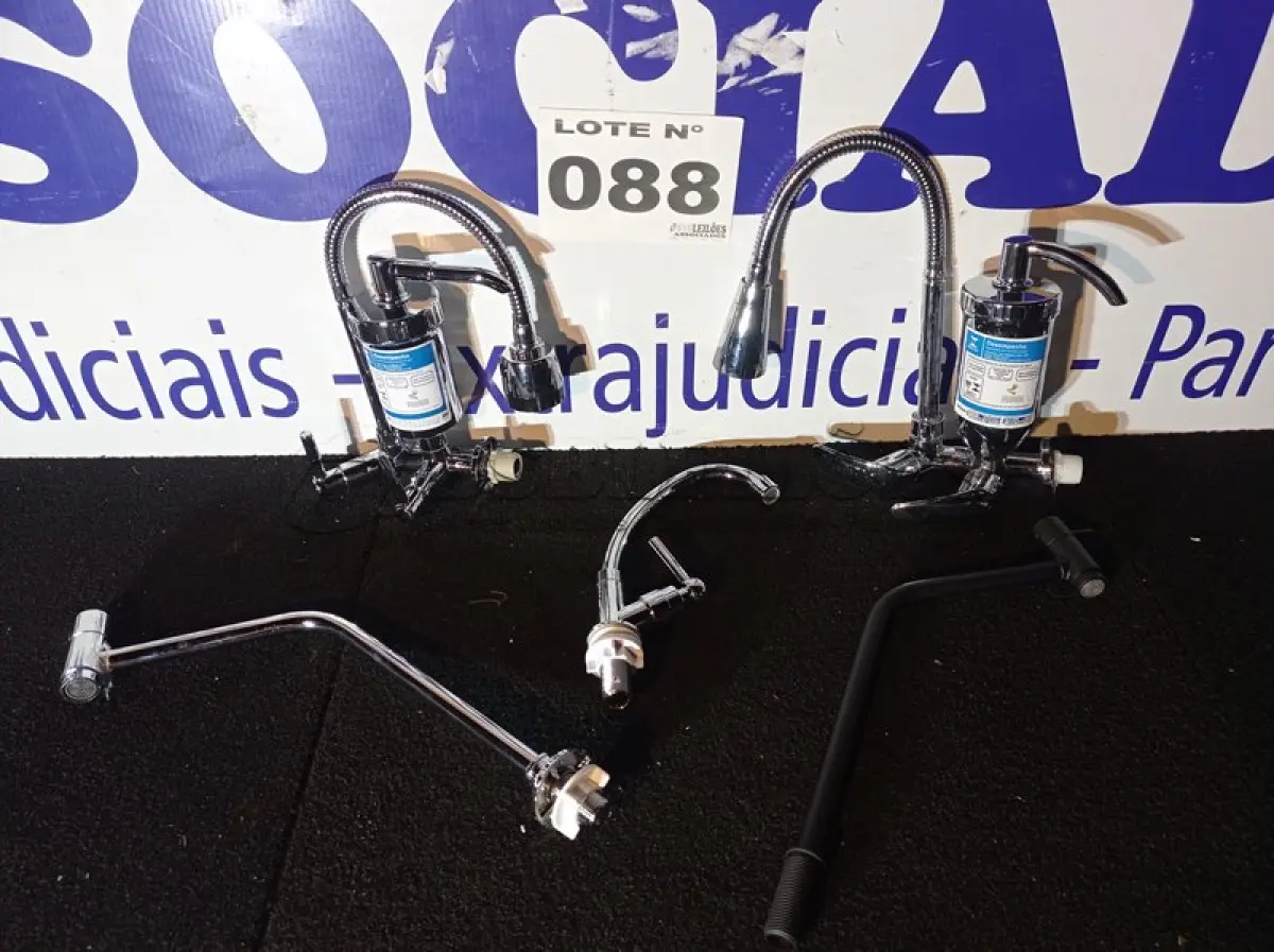 LOTE 088 - 05 – TORNEIRAS DIVERSAS (NO ESTADO, NÃO SABEMOS SE FUNCIONA. LEILÃO NÃO TEM GARANTIA E NEM DEVOLUÇÃO, SUJEITO A POSSÍVEIS AVARIAS VISÍVEIS/OCULTAS E/OU AUSÊNCIA DE COMPONENTES)