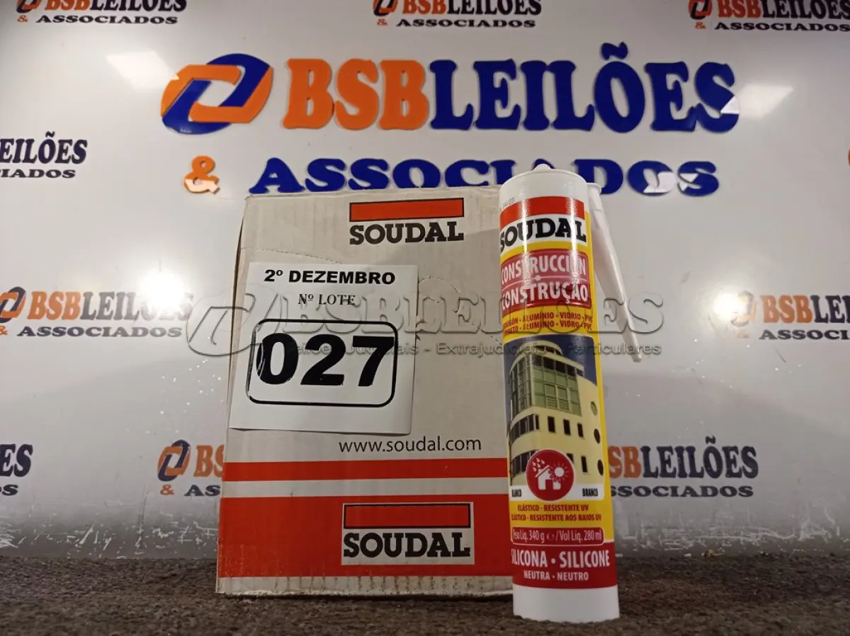 LOTE 027 - 12 TUBOS DE SILICONE NEUTRO PARA CONSTRUÇÃO 340G BRANCO. (NO ESTADO) ATENÇÃO! FAZER A VISITAÇÃO ANTES DE ARREMATAR, NÃO SABEMOS SE FUNCIONA. LEILÃO NÃO TEM GARANTIA E NEM DEVOLUÇÃO, SUJEITO A POSSÍVEIS AVARIAS VISÍVEIS/OCULTAS E/OU AUSÊNCIA DE COMPONENTES.