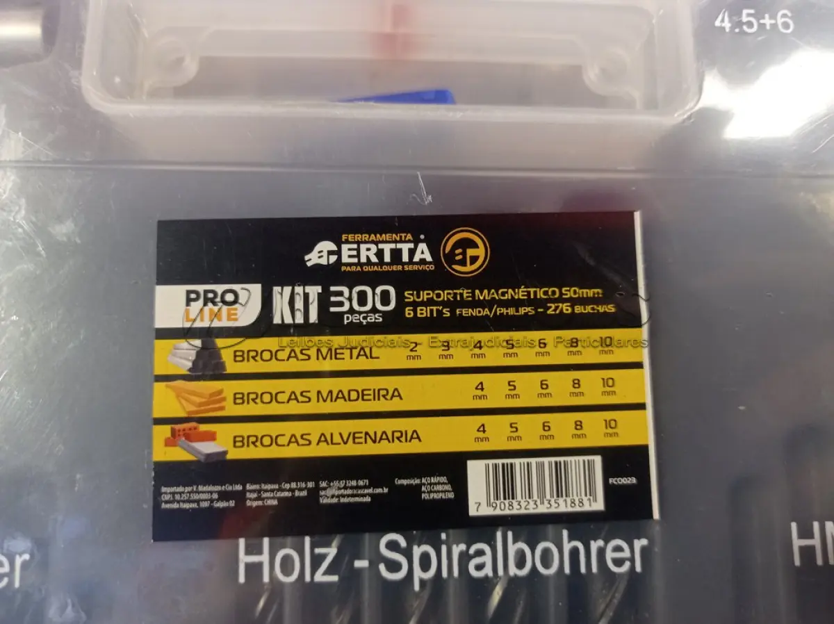 LOTE 240 - 01 KIT DE BROCAS DIVERSAS. (NO ESTADO) ATENÇÃO! FAZER A VISITAÇÃO ANTES DE ARREMATAR, NÃO SABEMOS SE FUNCIONA. LEILÃO NÃO TEM GARANTIA E NEM DEVOLUÇÃO, SUJEITO A POSSÍVEIS AVARIAS VISÍVEIS/OCULTAS E/OU AUSÊNCIA DE COMPONENTES.