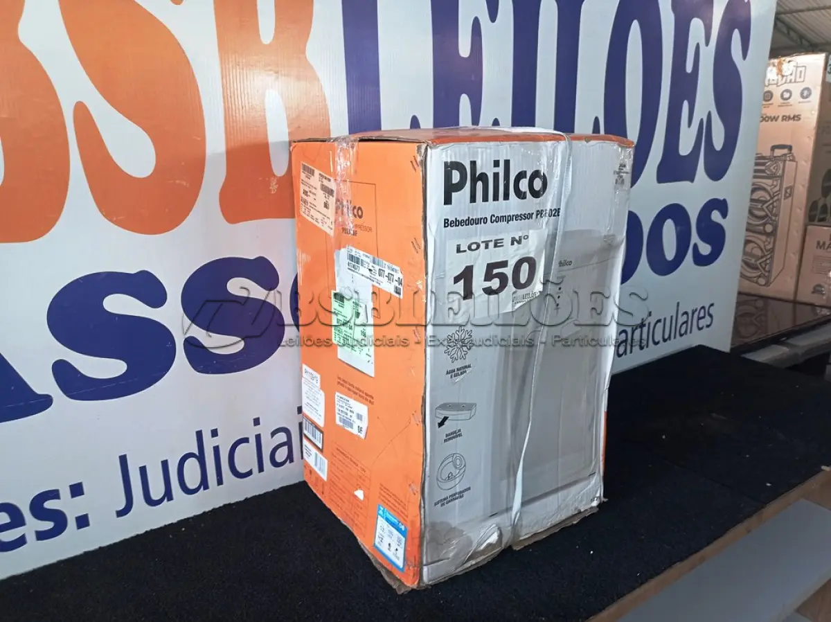 LOTE 150 - 01 - BEBEDOURO DE MESA PHILCO BRANCO PBE02BF 110V (NO ESTADO, NÃO SABEMOS SE FUNCIONA. LEILÃO NÃO TEM GARANTIA E NEM DEVOLUÇÃO, SUJEITO A POSSÍVEIS AVARIAS VISÍVEIS/OCULTAS E/OU AUSÊNCIA DE COMPONENTES)
