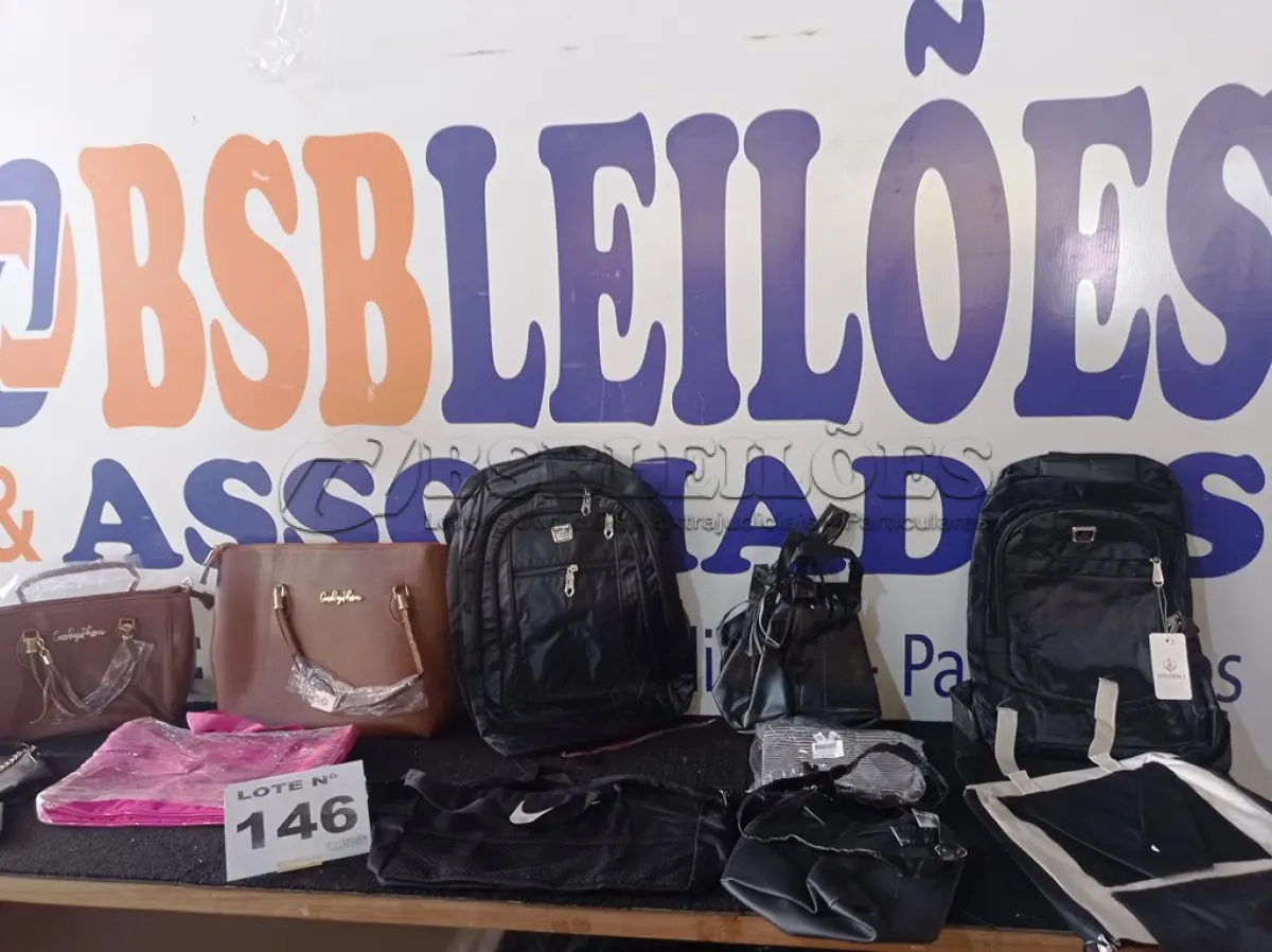 LOTE 146 - 34 - BOLSAS E MOCHILAS, CARTEIRAS DIVERSAS  (APROXIMADAMENTE)(NO ESTADO, NÃO SABEMOS SE FUNCIONA. LEILÃO NÃO TEM GARANTIA E NEM DEVOLUÇÃO, SUJEITO A POSSÍVEIS AVARIAS VISÍVEIS/OCULTAS E/OU AUSÊNCIA DE COMPONENTES)