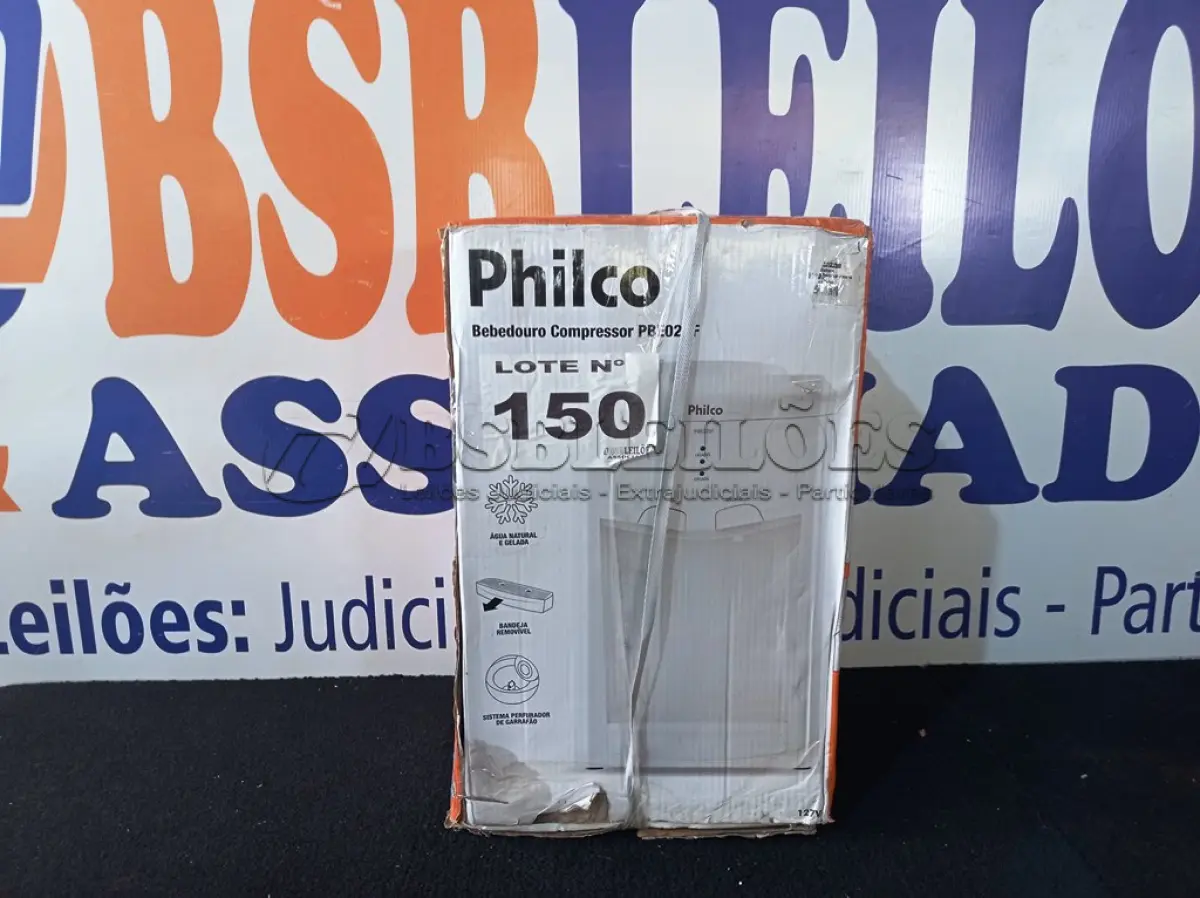 LOTE 150 - 01 - BEBEDOURO DE MESA PHILCO BRANCO PBE02BF 110V (NO ESTADO, NÃO SABEMOS SE FUNCIONA. LEILÃO NÃO TEM GARANTIA E NEM DEVOLUÇÃO, SUJEITO A POSSÍVEIS AVARIAS VISÍVEIS/OCULTAS E/OU AUSÊNCIA DE COMPONENTES)