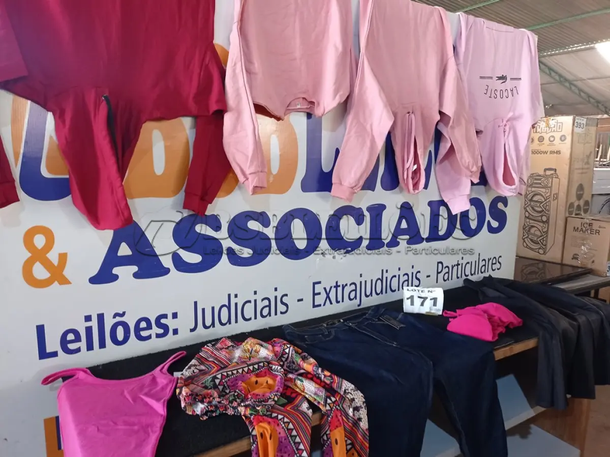 LOTE 171 - 35 – PEÇAS DE ROUPAS FEMININAS (APROXIMADAMENTE)(NO ESTADO, NÃO SABEMOS SE FUNCIONA. LEILÃO NÃO TEM GARANTIA E NEM DEVOLUÇÃO, SUJEITO A POSSÍVEIS AVARIAS VISÍVEIS/OCULTAS E/OU AUSÊNCIA DE COMPONENTES)