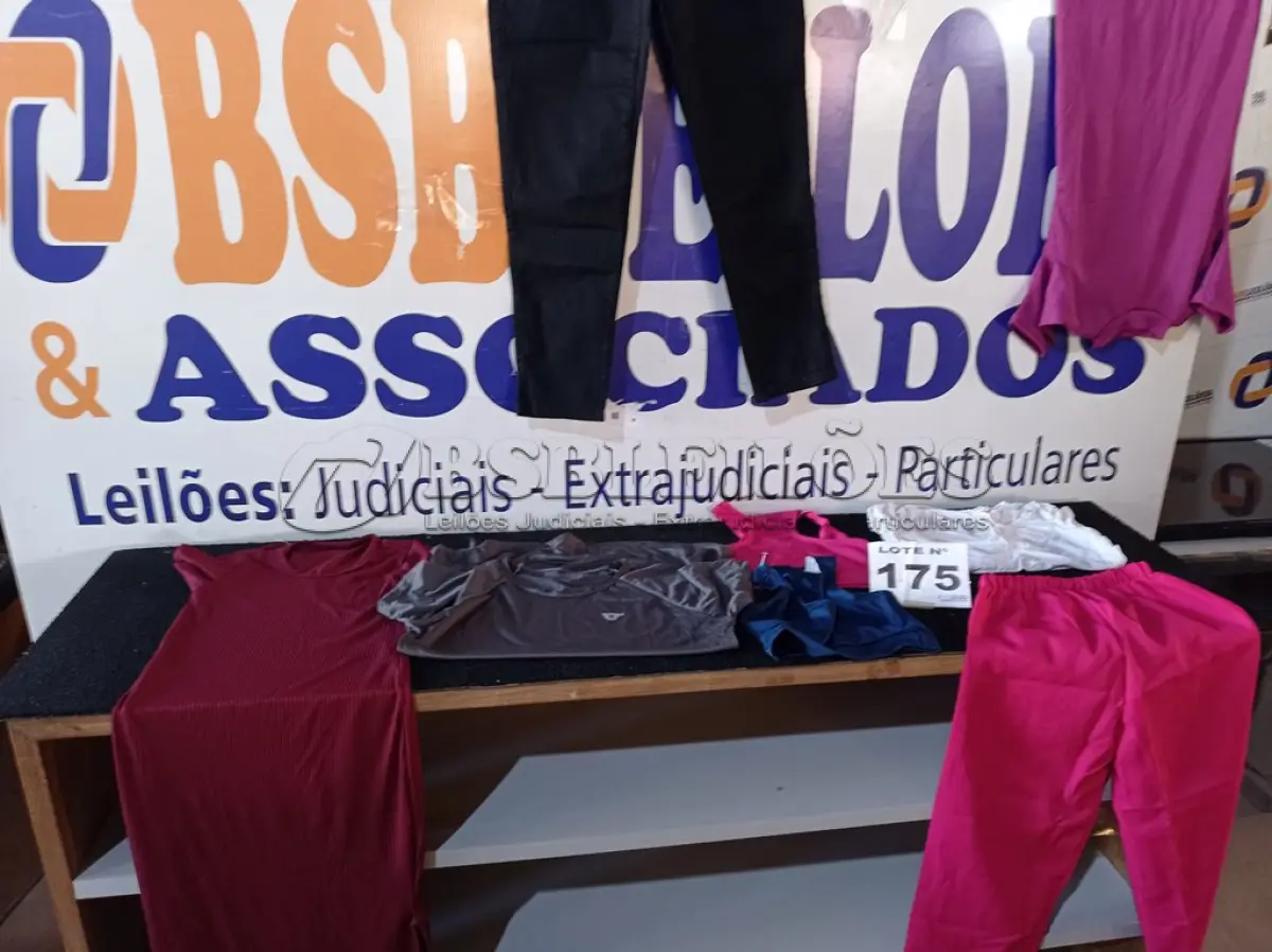 LOTE 175 - 40 – PEÇAS DE ROUPAS FEMININAS (APROXIMADAMENTE) (NO ESTADO, NÃO SABEMOS SE FUNCIONA. LEILÃO NÃO TEM GARANTIA E NEM DEVOLUÇÃO, SUJEITO A POSSÍVEIS AVARIAS VISÍVEIS/OCULTAS E/OU AUSÊNCIA DE COMPONENTES)