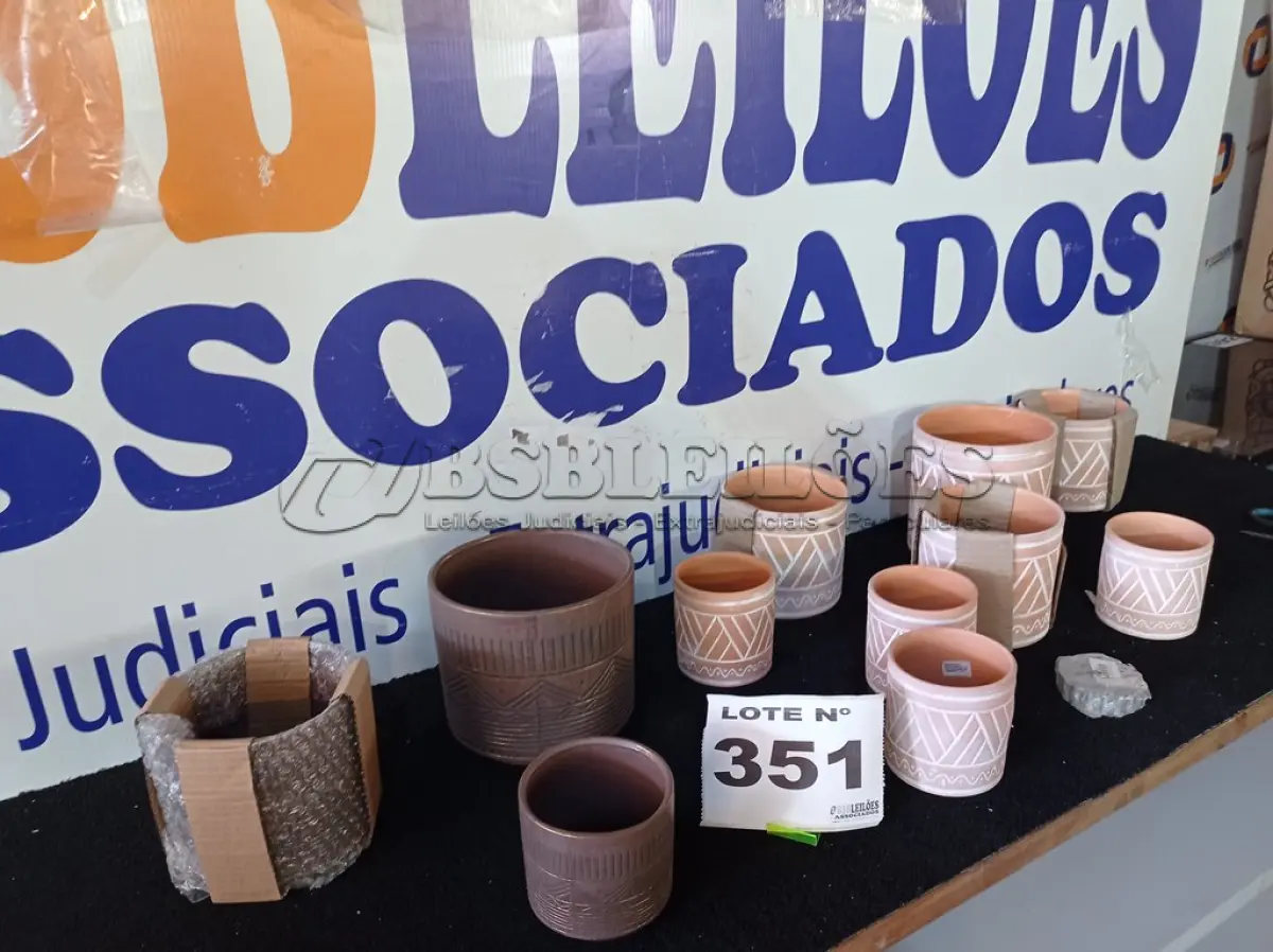 LOTE 351 - 11 – VASOS DE ARGILA (NO ESTADO, NÃO SABEMOS SE FUNCIONA. LEILÃO NÃO TEM GARANTIA E NEM DEVOLUÇÃO, SUJEITO A POSSÍVEIS AVARIAS VISÍVEIS/OCULTAS E/OU AUSÊNCIA DE COMPONENTES)