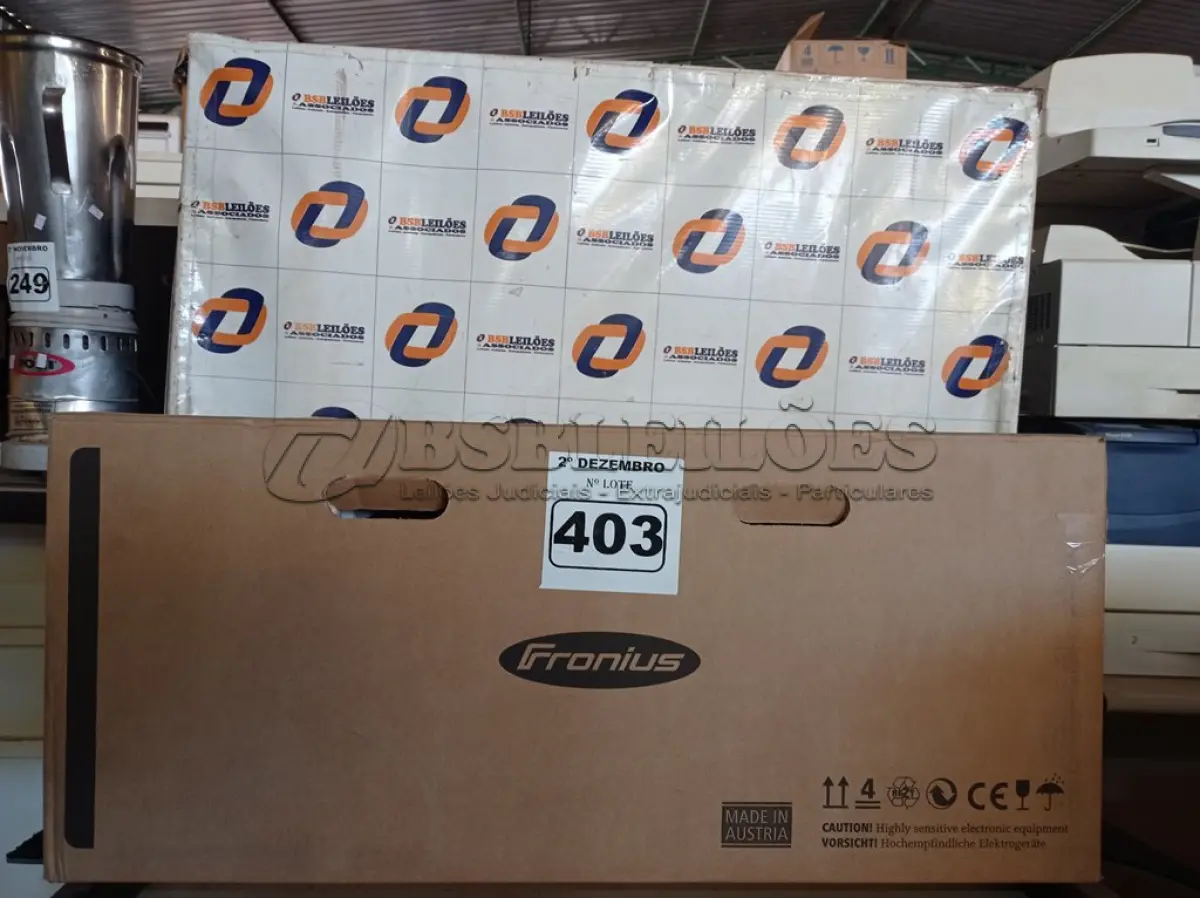 LOTE 403 - 01 INVERSOR FRONIUS ECO 25.0-3-S DC OVP. (NO ESTADO) ATENÇÃO! FAZER A VISITAÇÃO ANTES DE ARREMATAR, NÃO SABEMOS SE FUNCIONA. LEILÃO NÃO TEM GARANTIA E NEM DEVOLUÇÃO, SUJEITO A POSSÍVEIS AVARIAS VISÍVEIS/OCULTAS E/OU AUSÊNCIA DE COMPONENTES.
