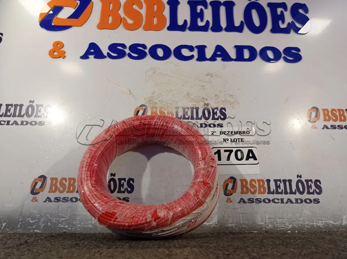 LOTE 170 - 01 ROLO DE CABO FLEXÍVEL 100M 1X2,5MM NA COR VERMELHA (NOVO). (NO ESTADO) ATENÇÃO! FAZER A VISITAÇÃO ANTES DE ARREMATAR, NÃO SABEMOS SE FUNCIONA. LEILÃO NÃO TEM GARANTIA E NEM DEVOLUÇÃO, SUJEITO A POSSÍVEIS AVARIAS VISÍVEIS/OCULTAS E/OU AUSÊNCIA DE COMPONENTES.