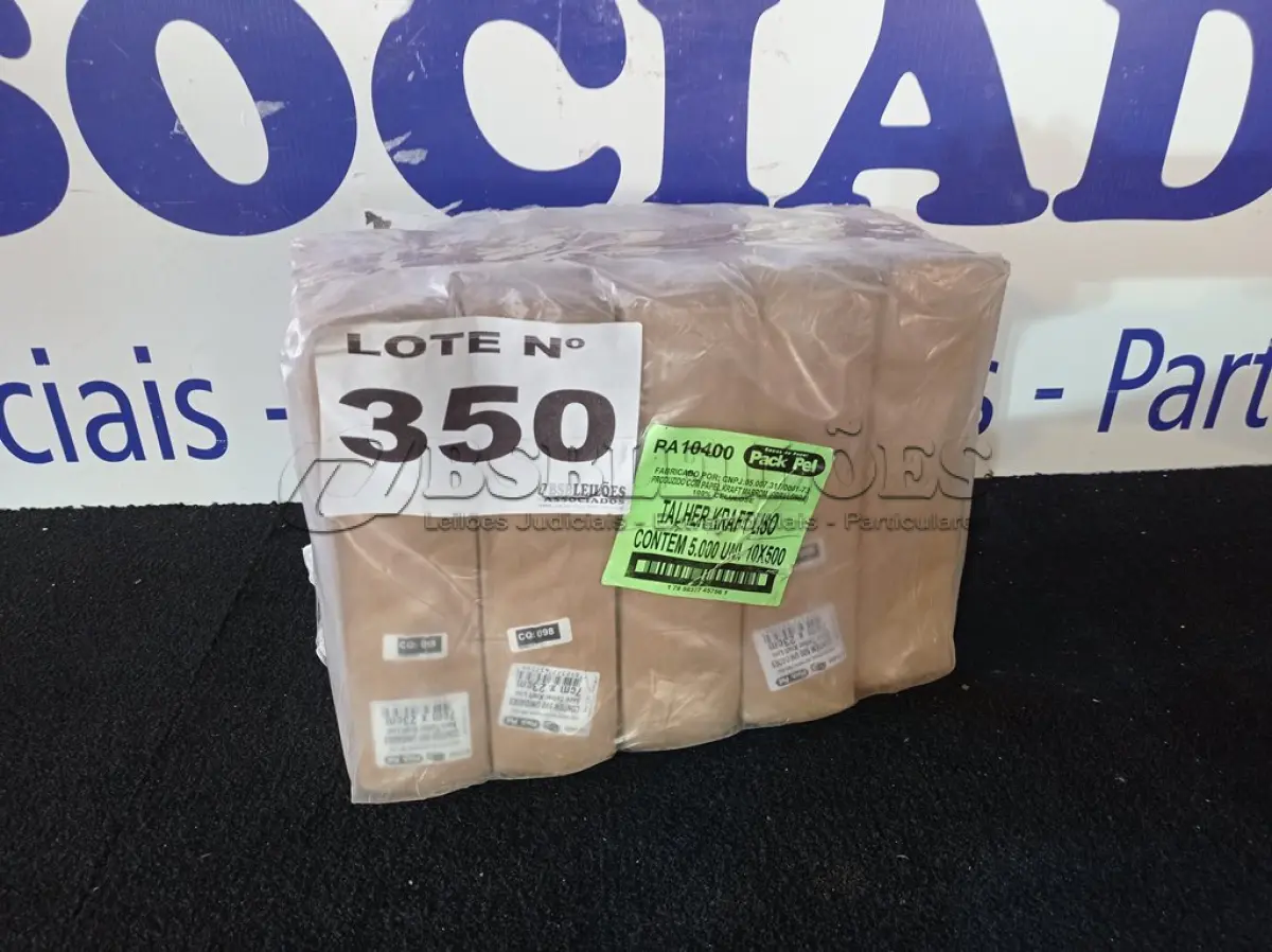 LOTE 350 - 5.000 – SACO PARA TALHER KRAFT LISO (APROXIMADAMENTE)(NO ESTADO, NÃO SABEMOS SE FUNCIONA. LEILÃO NÃO TEM GARANTIA E NEM DEVOLUÇÃO, SUJEITO A POSSÍVEIS AVARIAS VISÍVEIS/OCULTAS E/OU AUSÊNCIA DE COMPONENTES)