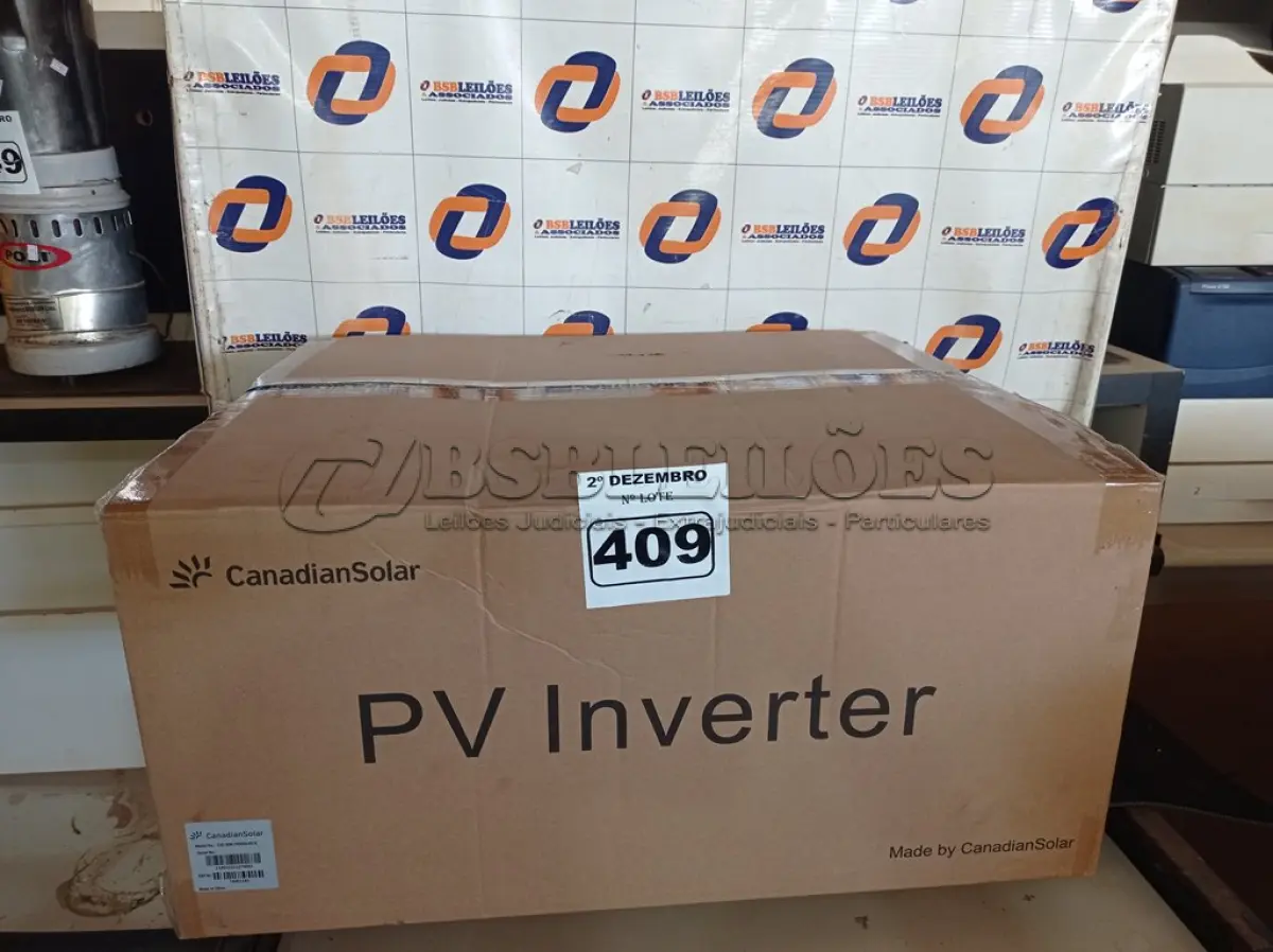 LOTE 409 - 01 INVERSOR CANADIAN TRI 380V CSI-30K-T400GL01-E. (NO ESTADO) ATENÇÃO! FAZER A VISITAÇÃO ANTES DE ARREMATAR, NÃO SABEMOS SE FUNCIONA. LEILÃO NÃO TEM GARANTIA E NEM DEVOLUÇÃO, SUJEITO A POSSÍVEIS AVARIAS VISÍVEIS/OCULTAS E/OU AUSÊNCIA DE COMPONENTES.