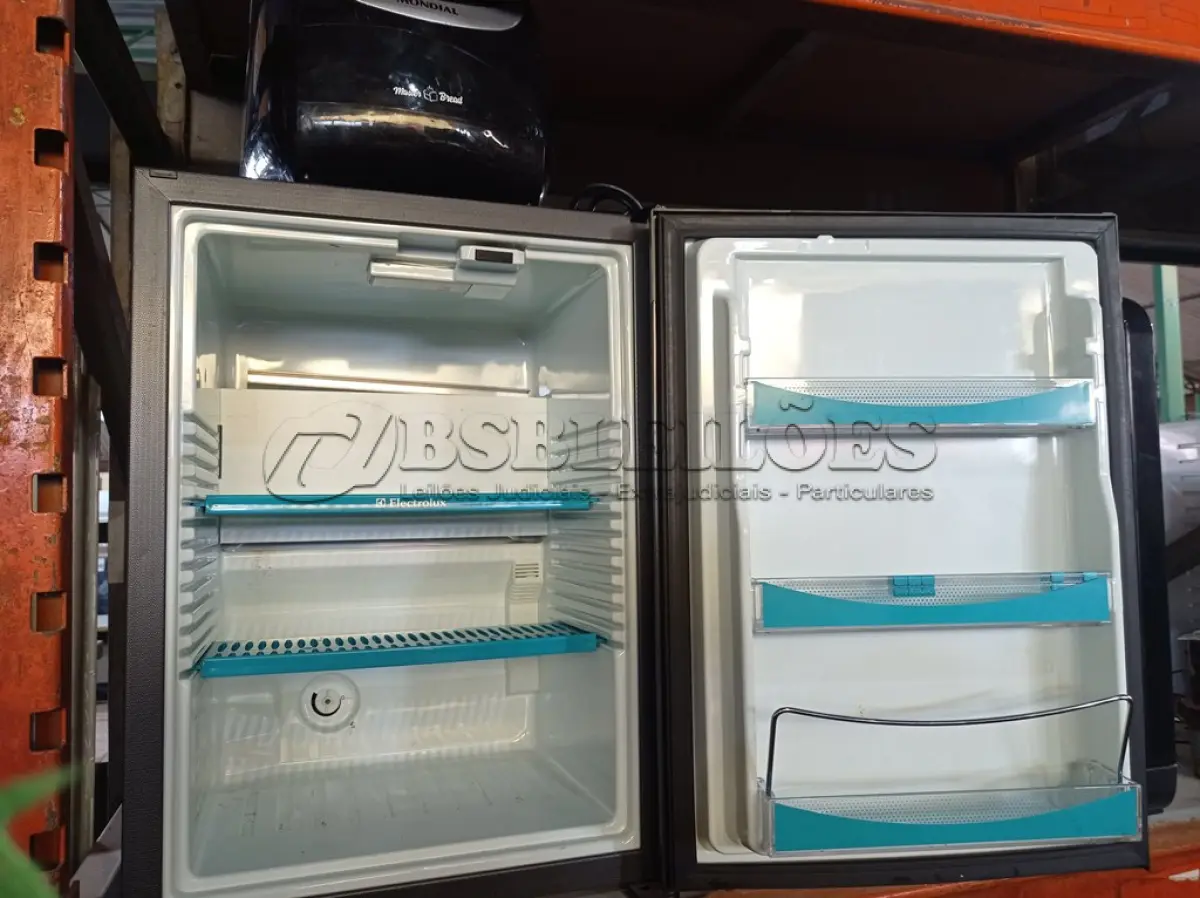 LOTE 066 - 01 PANIFICADORA MONDIAL E 01 MINIBAR ELECTROLUX 220V. (NO ESTADO) ATENÇÃO! FAZER A VISITAÇÃO ANTES DE ARREMATAR, NÃO SABEMOS SE FUNCIONA. LEILÃO NÃO TEM GARANTIA E NEM DEVOLUÇÃO, SUJEITO A POSSÍVEIS AVARIAS VISÍVEIS/OCULTAS E/OU AUSÊNCIA DE COMPONENTES.