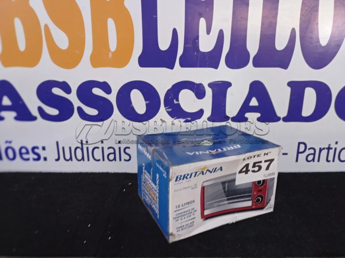 LOTE 457 - 01 - FORNO ELÉTRICO, BFE10V, 10L, VERMELHO BRITÂNIA (NO ESTADO, NÃO SABEMOS SE FUNCIONA. LEILÃO NÃO TEM GARANTIA E NEM DEVOLUÇÃO, SUJEITO A POSSÍVEIS AVARIAS VISÍVEIS/OCULTAS E/OU AUSÊNCIA DE COMPONENTES)