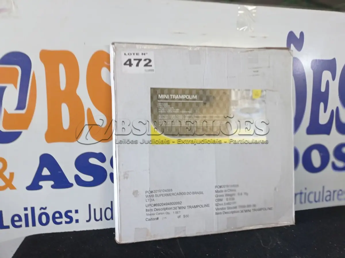 LOTE 472 - 01 - TRAMPOLIM/MINI CAMA ELÁSTICA (NO ESTADO, NÃO SABEMOS SE FUNCIONA. LEILÃO NÃO TEM GARANTIA E NEM DEVOLUÇÃO, SUJEITO A POSSÍVEIS AVARIAS VISÍVEIS/OCULTAS E/OU AUSÊNCIA DE COMPONENTES)