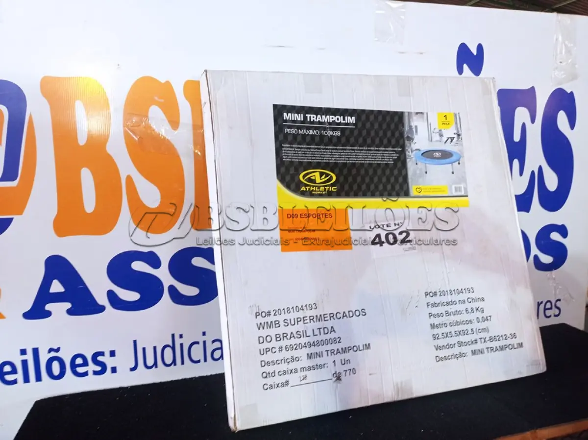 LOTE 402 - 01 - TRAMPOLIM/MINI CAMA ELÁSTICA (NO ESTADO, NÃO SABEMOS SE FUNCIONA. LEILÃO NÃO TEM GARANTIA E NEM DEVOLUÇÃO, SUJEITO A POSSÍVEIS AVARIAS VISÍVEIS/OCULTAS E/OU AUSÊNCIA DE COMPONENTES)