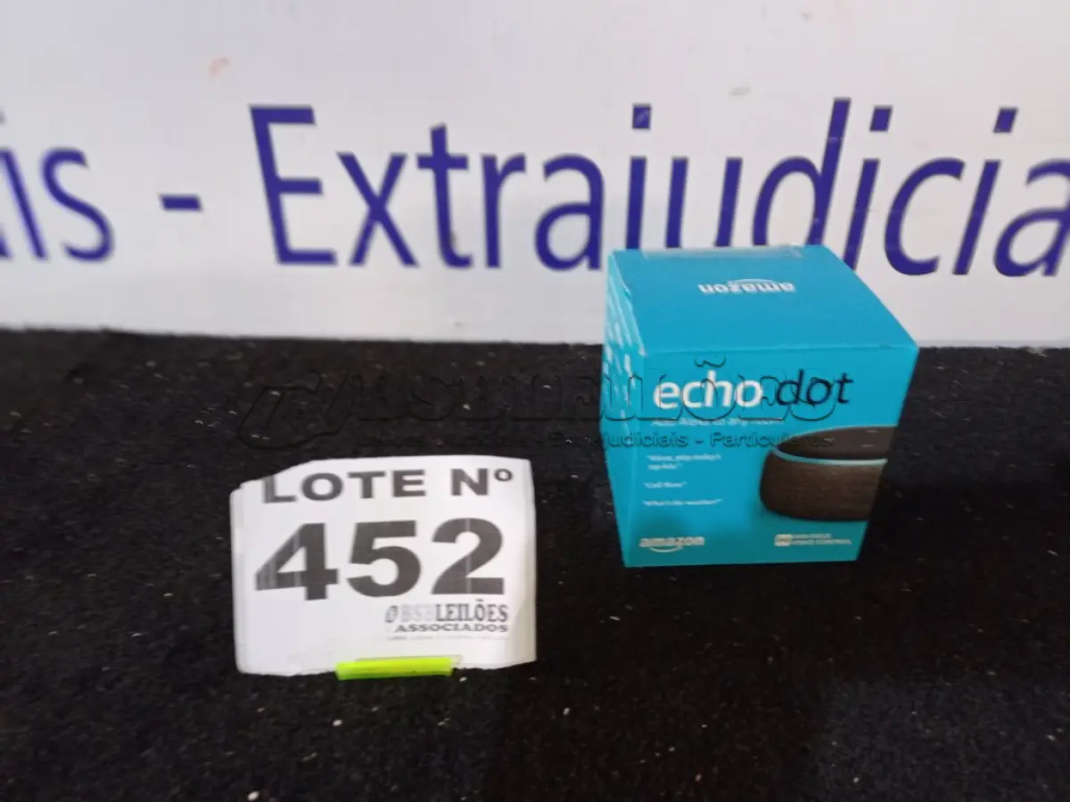 LOTE 452 - 01 - ALEXA AMAZON ECHO DOT 3 (NO ESTADO, NÃO SABEMOS SE FUNCIONA. LEILÃO NÃO TEM GARANTIA E NEM DEVOLUÇÃO, SUJEITO A POSSÍVEIS AVARIAS VISÍVEIS/OCULTAS E/OU AUSÊNCIA DE COMPONENTES)