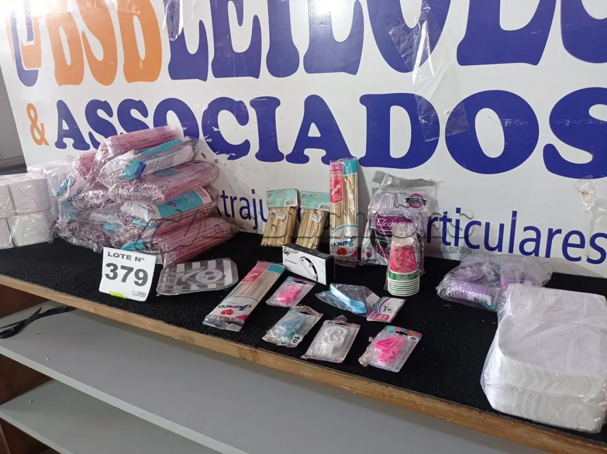 LOTE 379 - 30 – UTENSÍLIOS DE FESTAS (APROXIMADAMENTE) (NO ESTADO, NÃO SABEMOS SE FUNCIONA. LEILÃO NÃO TEM GARANTIA E NEM DEVOLUÇÃO, SUJEITO A POSSÍVEIS AVARIAS VISÍVEIS/OCULTAS E/OU AUSÊNCIA DE COMPONENTES)