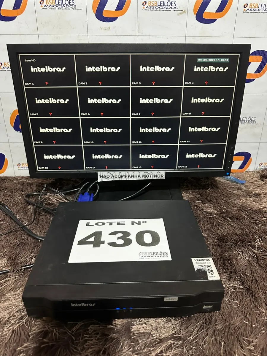 LOTE 430 - 01 - DVR 16 CANAIS INTELBRAS (NO ESTADO, NÃO SABEMOS SE FUNCIONA. LEILÃO NÃO TEM GARANTIA E NEM DEVOLUÇÃO, SUJEITO A POSSÍVEIS AVARIAS VISÍVEIS/OCULTAS E/OU AUSÊNCIA DE COMPONENTES)