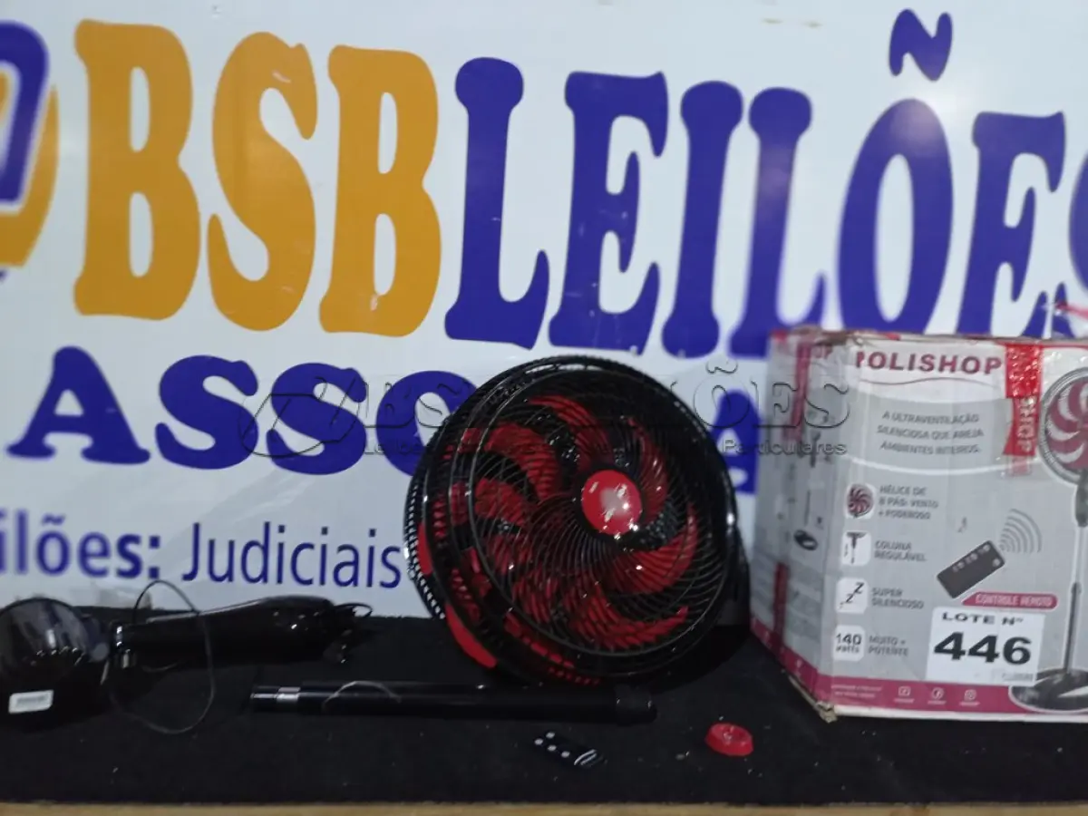 LOTE 446 - 01 VENTILADOR POSISHOP 140 WATTS COM CONTROLE REMOTO. (NO ESTADO) ATENÇÃO! FAZER A VISITAÇÃO ANTES DE ARREMATAR, NÃO SABEMOS SE FUNCIONA. LEILÃO NÃO TEM GARANTIA E NEM DEVOLUÇÃO, SUJEITO A POSSÍVEIS AVARIAS VISÍVEIS/OCULTAS E/OU AUSÊNCIA DE COMPONENTES.