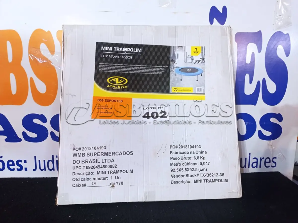 LOTE 402 - 01 - TRAMPOLIM/MINI CAMA ELÁSTICA (NO ESTADO, NÃO SABEMOS SE FUNCIONA. LEILÃO NÃO TEM GARANTIA E NEM DEVOLUÇÃO, SUJEITO A POSSÍVEIS AVARIAS VISÍVEIS/OCULTAS E/OU AUSÊNCIA DE COMPONENTES)