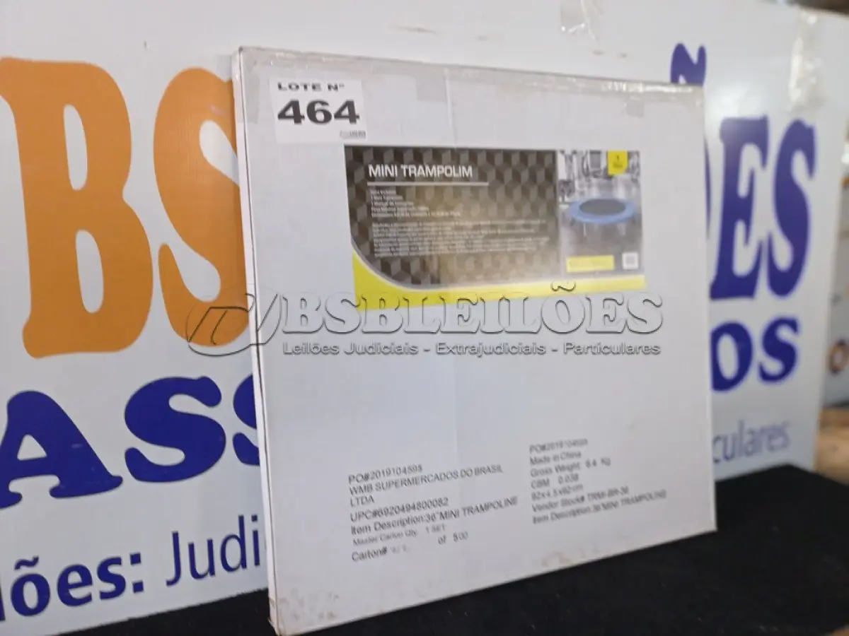 LOTE 464 - 01 - TRAMPOLIM/MINI CAMA ELÁSTICA (NO ESTADO, NÃO SABEMOS SE FUNCIONA. LEILÃO NÃO TEM GARANTIA E NEM DEVOLUÇÃO, SUJEITO A POSSÍVEIS AVARIAS VISÍVEIS/OCULTAS E/OU AUSÊNCIA DE COMPONENTES)