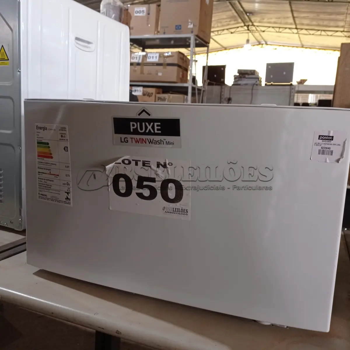 LOTE 050 - 01 - LAVADORA DE ROUPAS SMART TWINWASH MINI 2KG 220V 3 MOTION (NO ESTADO, NÃO SABEMOS SE FUNCIONA. LEILÃO NÃO TEM GARANTIA E NEM DEVOLUÇÃO, SUJEITO A POSSÍVEIS AVARIAS VISÍVEIS/OCULTAS E/OU AUSÊNCIA DE COMPONENTES)