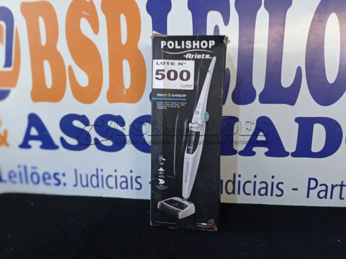 LOTE 500 - 01 - VAPORIZADOR E HIGIENIZADOR ARIETE STEAM AND SWEEPER POLISHOP (NO ESTADO, NÃO SABEMOS SE FUNCIONA. LEILÃO NÃO TEM GARANTIA E NEM DEVOLUÇÃO, SUJEITO A POSSÍVEIS AVARIAS VISÍVEIS/OCULTAS E/OU AUSÊNCIA DE COMPONENTES)