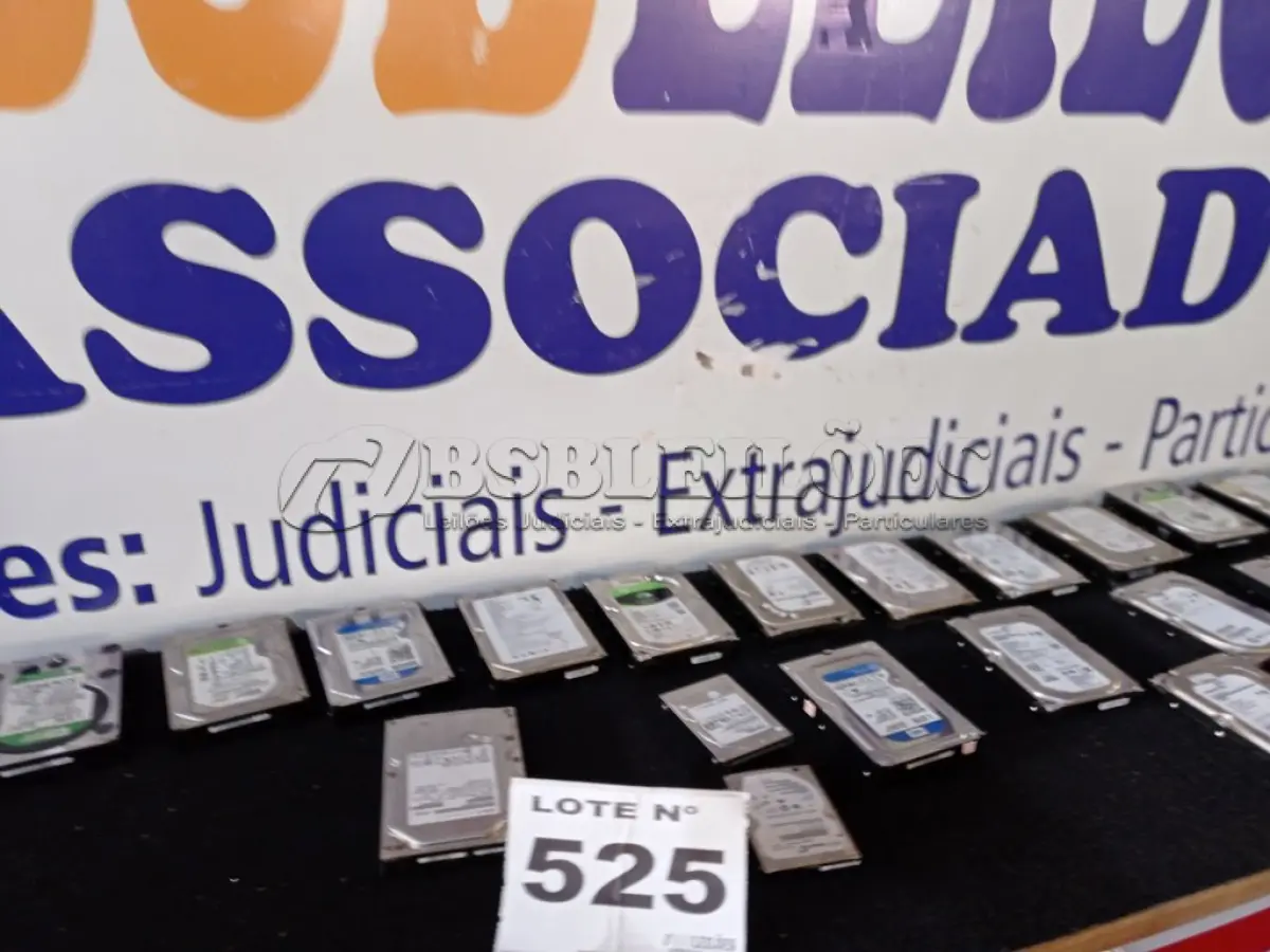 LOTE 525 - 22 – HDS DIVERSOS (APROXIMADAMENTE)(NO ESTADO, NÃO SABEMOS SE FUNCIONA. LEILÃO NÃO TEM GARANTIA E NEM DEVOLUÇÃO, SUJEITO A POSSÍVEIS AVARIAS VISÍVEIS/OCULTAS E/OU AUSÊNCIA DE COMPONENTES)