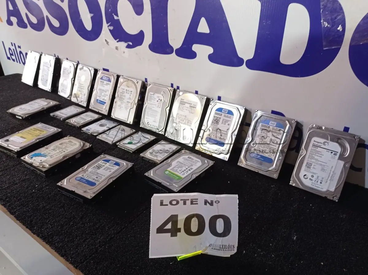 LOTE 400 - 22 – HDS DIVERSOS (NO ESTADO, NÃO SABEMOS SE FUNCIONA. LEILÃO NÃO TEM GARANTIA E NEM DEVOLUÇÃO, SUJEITO A POSSÍVEIS AVARIAS VISÍVEIS/OCULTAS E/OU AUSÊNCIA DE COMPONENTES)