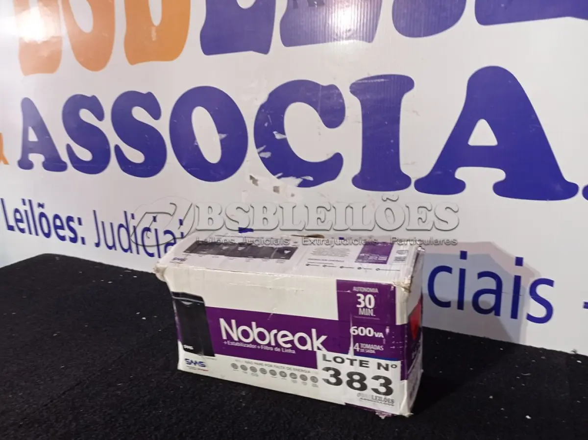LOTE 383 - 01 - NOBREAK SMS 600VA STATION II (NO ESTADO, NÃO SABEMOS SE FUNCIONA. LEILÃO NÃO TEM GARANTIA E NEM DEVOLUÇÃO, SUJEITO A POSSÍVEIS AVARIAS VISÍVEIS/OCULTAS E/OU AUSÊNCIA DE COMPONENTES)