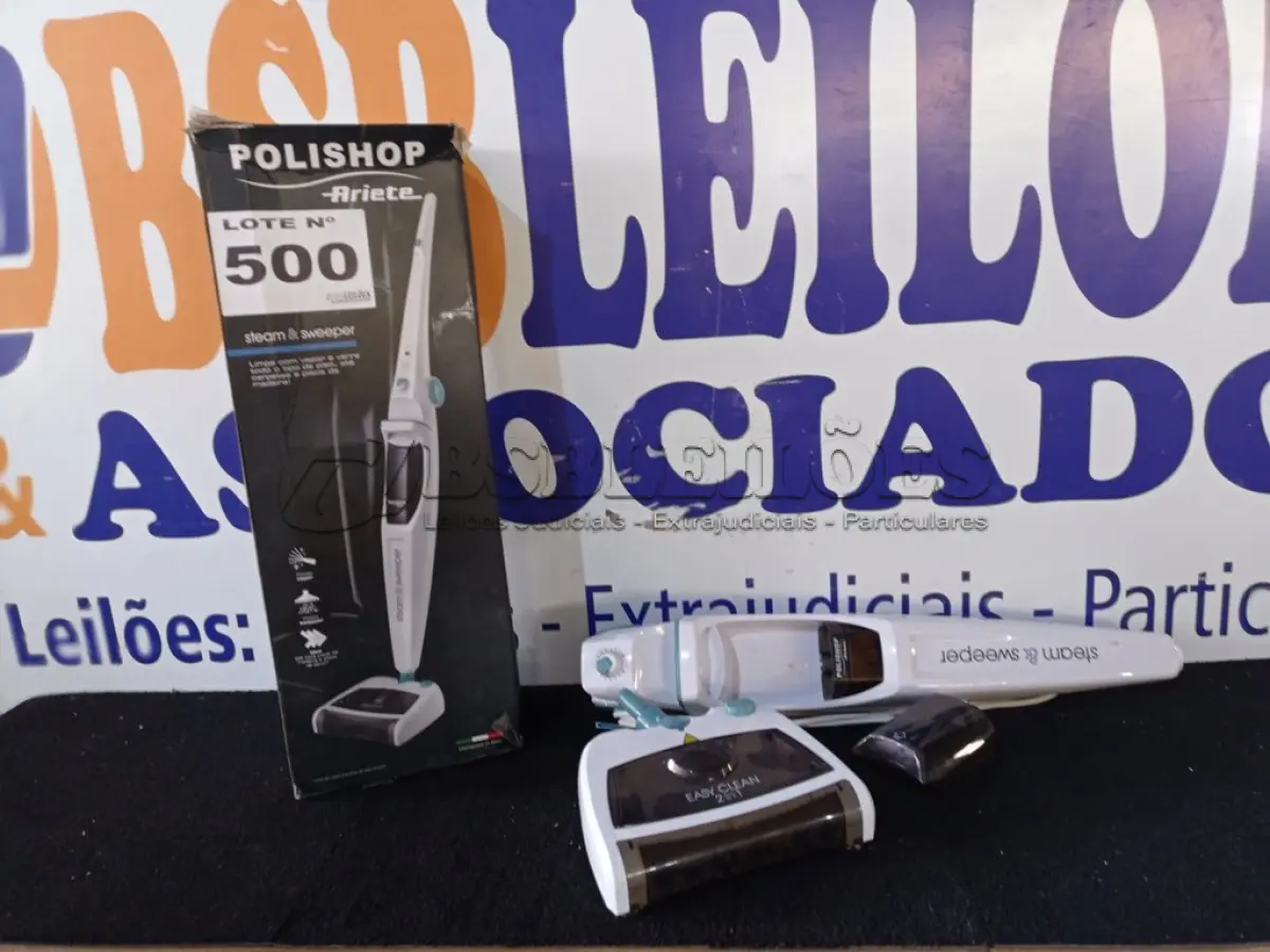 LOTE 500 - 01 - VAPORIZADOR E HIGIENIZADOR ARIETE STEAM AND SWEEPER POLISHOP (NO ESTADO, NÃO SABEMOS SE FUNCIONA. LEILÃO NÃO TEM GARANTIA E NEM DEVOLUÇÃO, SUJEITO A POSSÍVEIS AVARIAS VISÍVEIS/OCULTAS E/OU AUSÊNCIA DE COMPONENTES)
