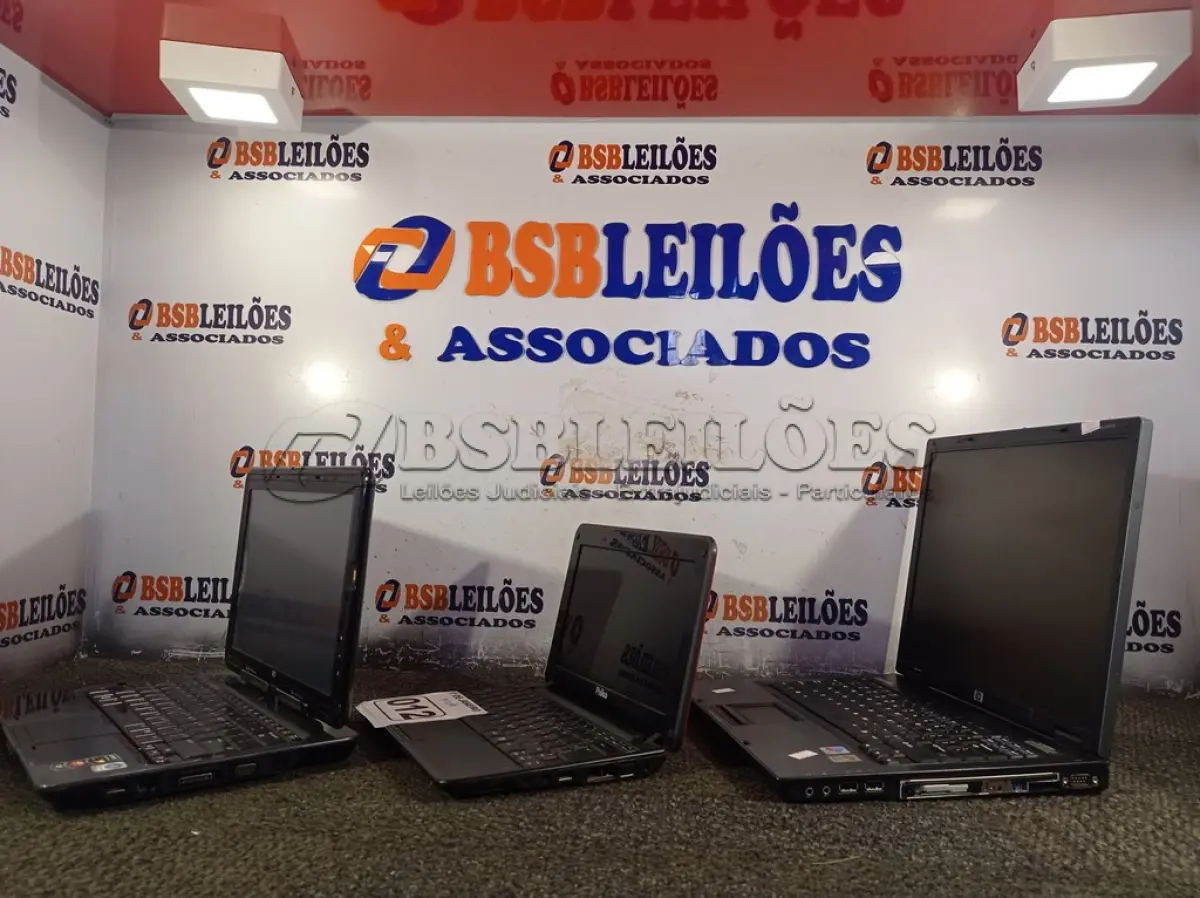 LOTE 012 - 01 NETBOOK E 02 NOTEBOOK’S MARCAS E MODELOS DIVERSOS. (NO ESTADO) ATENÇÃO! FAZER A VISITAÇÃO ANTES DE ARREMATAR, NÃO SABEMOS SE FUNCIONA. LEILÃO NÃO TEM GARANTIA E NEM DEVOLUÇÃO, SUJEITO A POSSÍVEIS AVARIAS VISÍVEIS/OCULTAS E/OU AUSÊNCIA DE COMPONENTES.