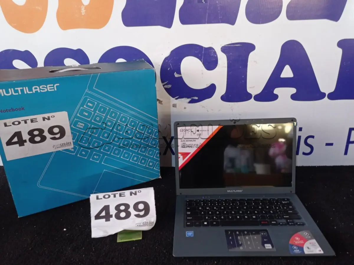 LOTE 489 - 01 - NOTEBOOK MULTILASER PC134 LEGACY BOOK, ATOM Z8350 (NO ESTADO, NÃO SABEMOS SE FUNCIONA. LEILÃO NÃO TEM GARANTIA E NEM DEVOLUÇÃO, SUJEITO A POSSÍVEIS AVARIAS VISÍVEIS/OCULTAS E/OU AUSÊNCIA DE COMPONENTES)