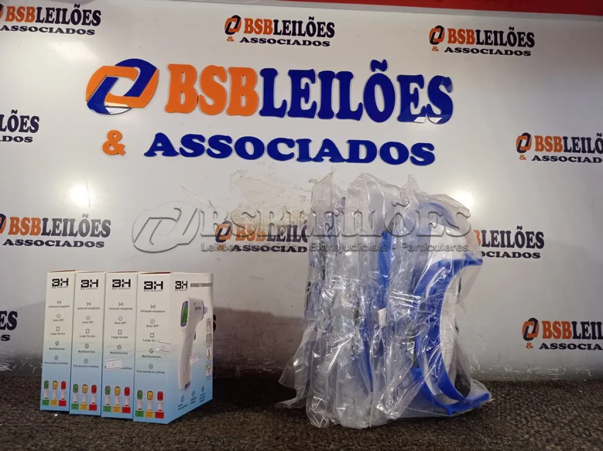 LOTE 037 - 10 MASCARAS DE PROTEÇÃO E 04 TERMÔMETROS INFRAVERMELHO. (NO ESTADO) ATENÇÃO! FAZER A VISITAÇÃO ANTES DE ARREMATAR, NÃO SABEMOS SE FUNCIONA. LEILÃO NÃO TEM GARANTIA E NEM DEVOLUÇÃO, SUJEITO A POSSÍVEIS AVARIAS VISÍVEIS/OCULTAS E/OU AUSÊNCIA DE COMPONENTES.