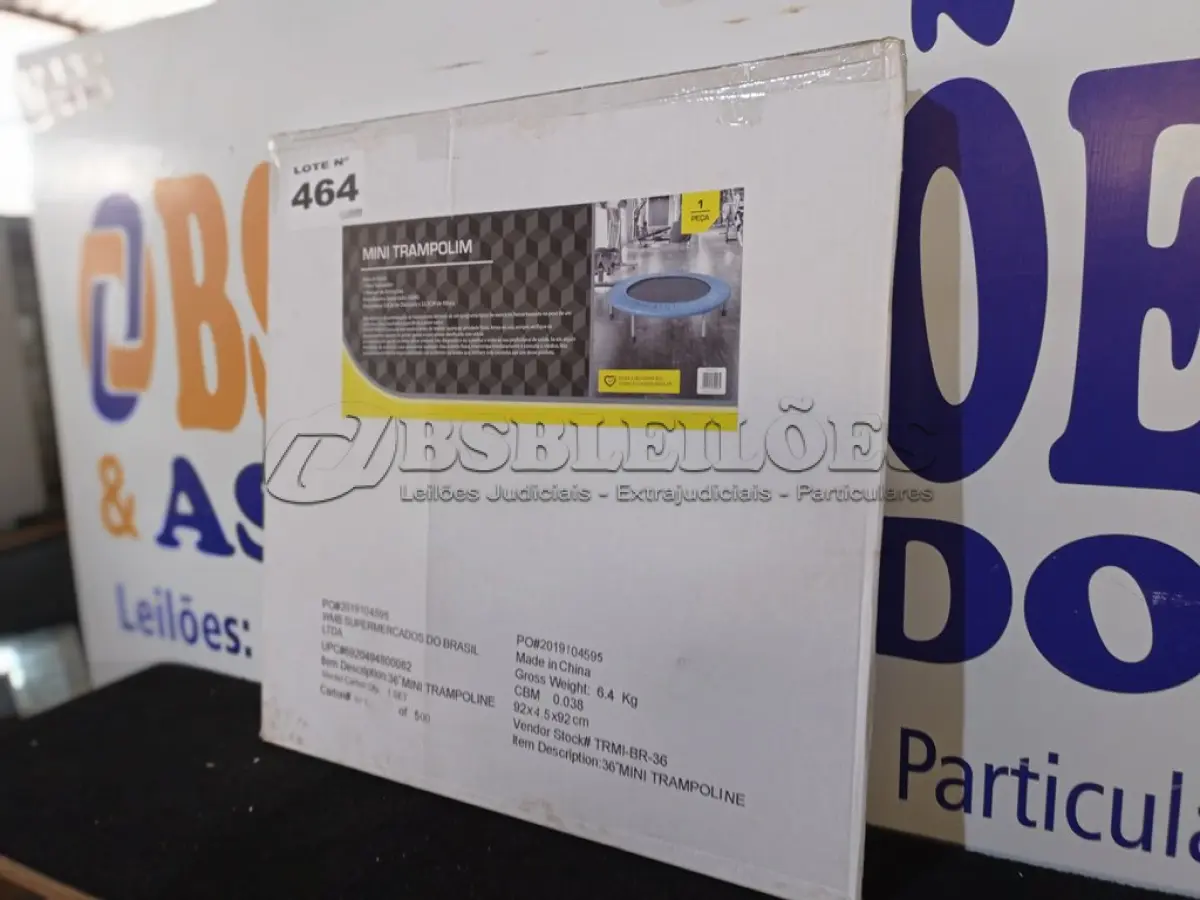 LOTE 464 - 01 - TRAMPOLIM/MINI CAMA ELÁSTICA (NO ESTADO, NÃO SABEMOS SE FUNCIONA. LEILÃO NÃO TEM GARANTIA E NEM DEVOLUÇÃO, SUJEITO A POSSÍVEIS AVARIAS VISÍVEIS/OCULTAS E/OU AUSÊNCIA DE COMPONENTES)