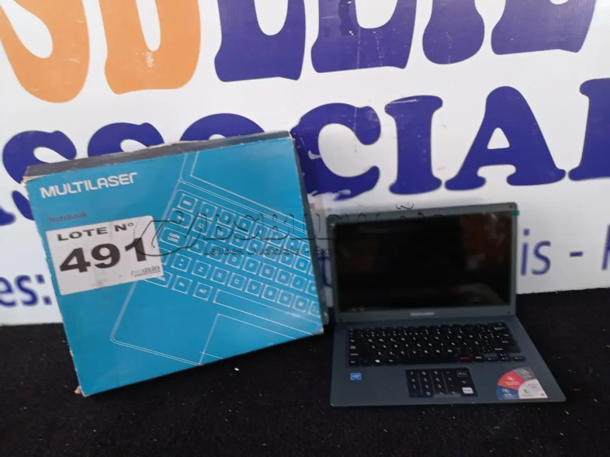 LOTE 491 - 01 - NOTEBOOK MULTILASER PC134 LEGACY BOOK, ATOM Z8350 (NO ESTADO, NÃO SABEMOS SE FUNCIONA. LEILÃO NÃO TEM GARANTIA E NEM DEVOLUÇÃO, SUJEITO A POSSÍVEIS AVARIAS VISÍVEIS/OCULTAS E/OU AUSÊNCIA DE COMPONENTES)