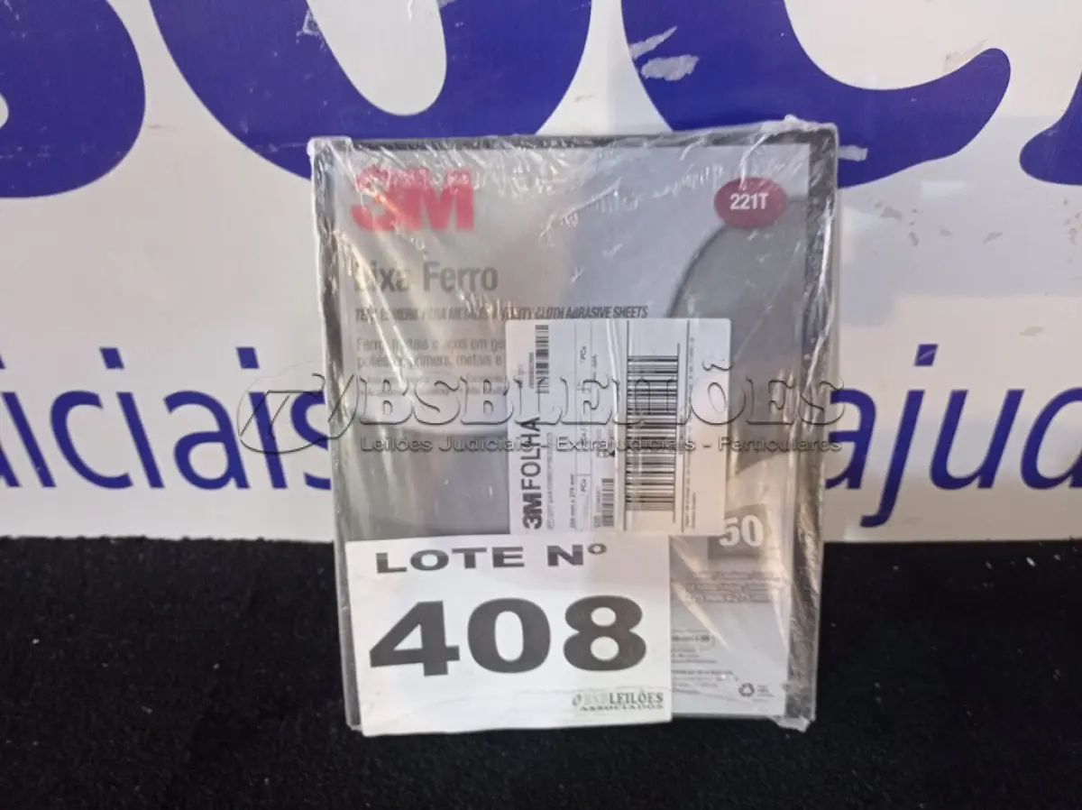 LOTE 408 - 50 - FOLHAS LIXA FERRO 221T GRÃO P100 225X275MM  (APROXIMADAMENTE)(NO ESTADO, NÃO SABEMOS SE FUNCIONA. LEILÃO NÃO TEM GARANTIA E NEM DEVOLUÇÃO, SUJEITO A POSSÍVEIS AVARIAS VISÍVEIS/OCULTAS E/OU AUSÊNCIA DE COMPONENTES)